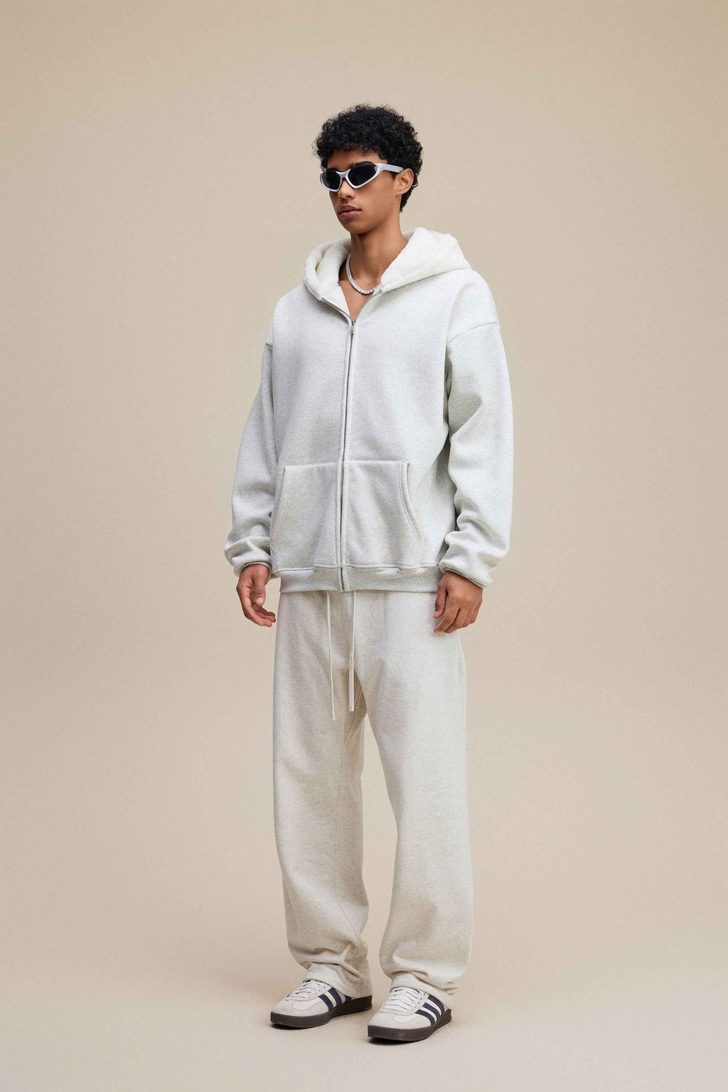 560GSM Unisex Composite Fleece Zip-Up Hoodie | MUNSIEUR