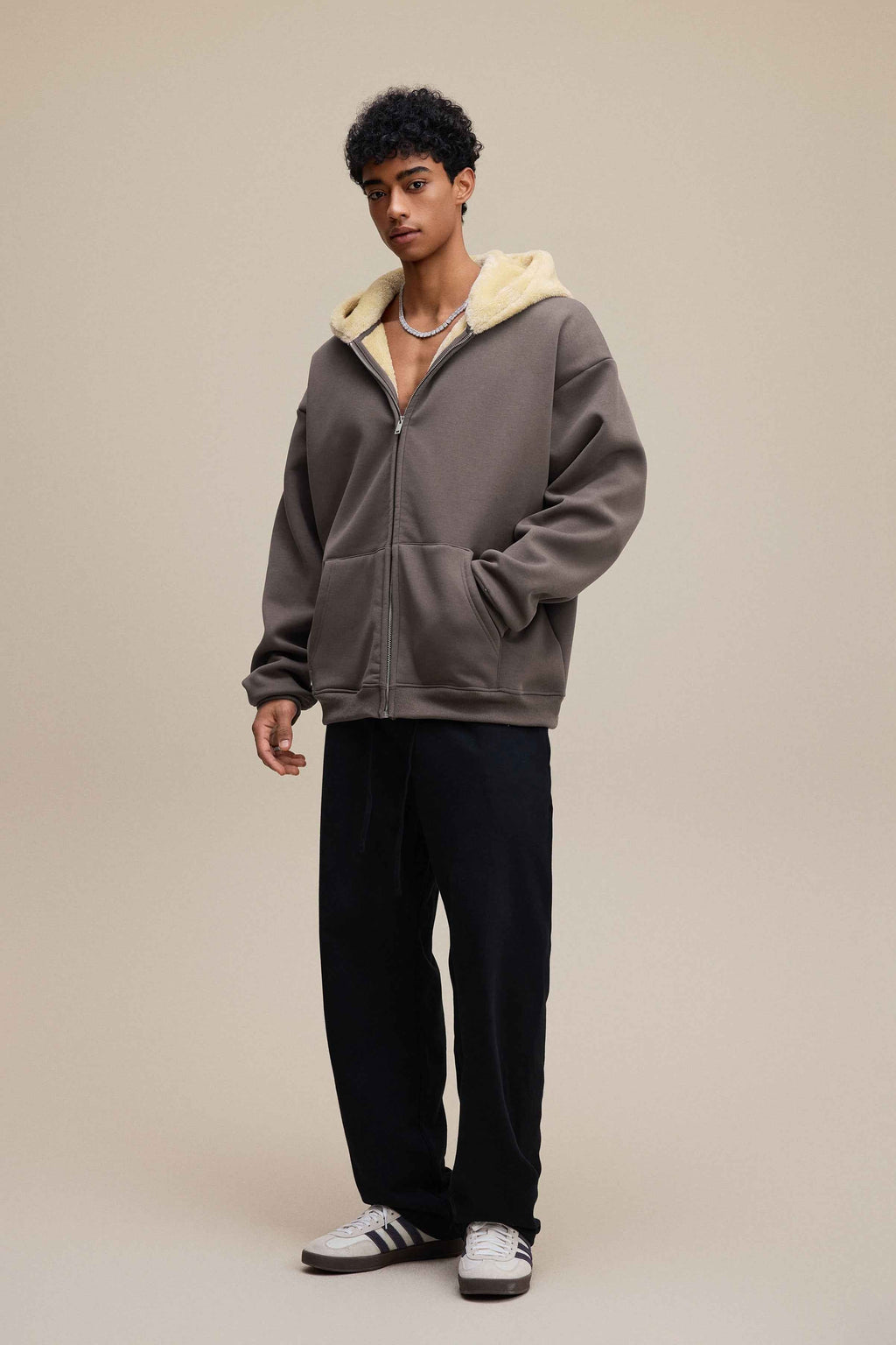 560GSM Unisex Composite Fleece Zip-Up Hoodie | MUNSIEUR