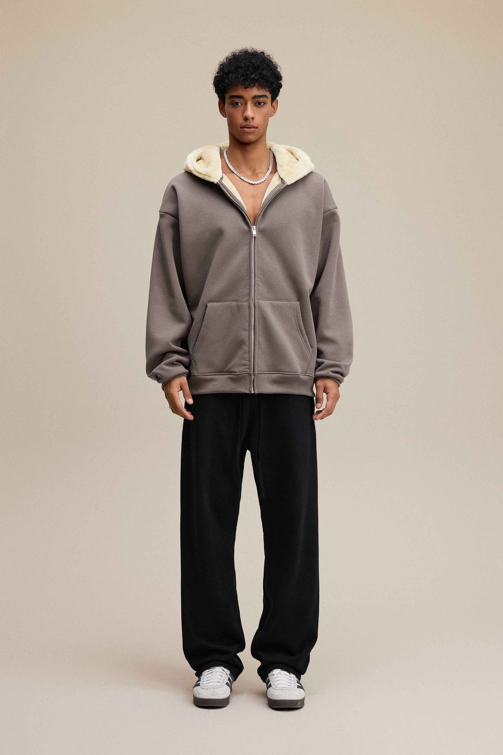 560GSM Unisex Composite Fleece Zip-Up Hoodie | MUNSIEUR