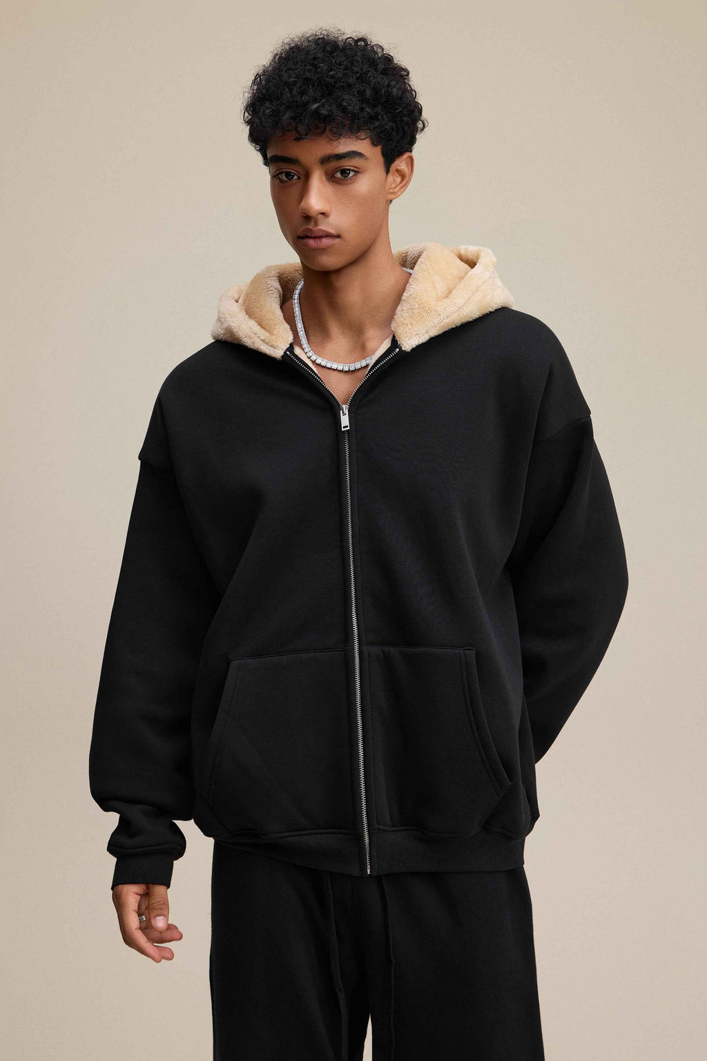 560GSM Unisex Composite Fleece Zip-Up Hoodie | MUNSIEUR