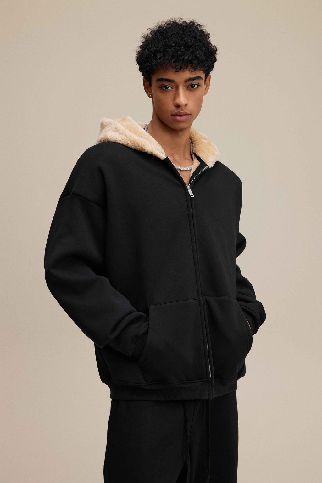560GSM Unisex Composite Fleece Zip-Up Hoodie | MUNSIEUR