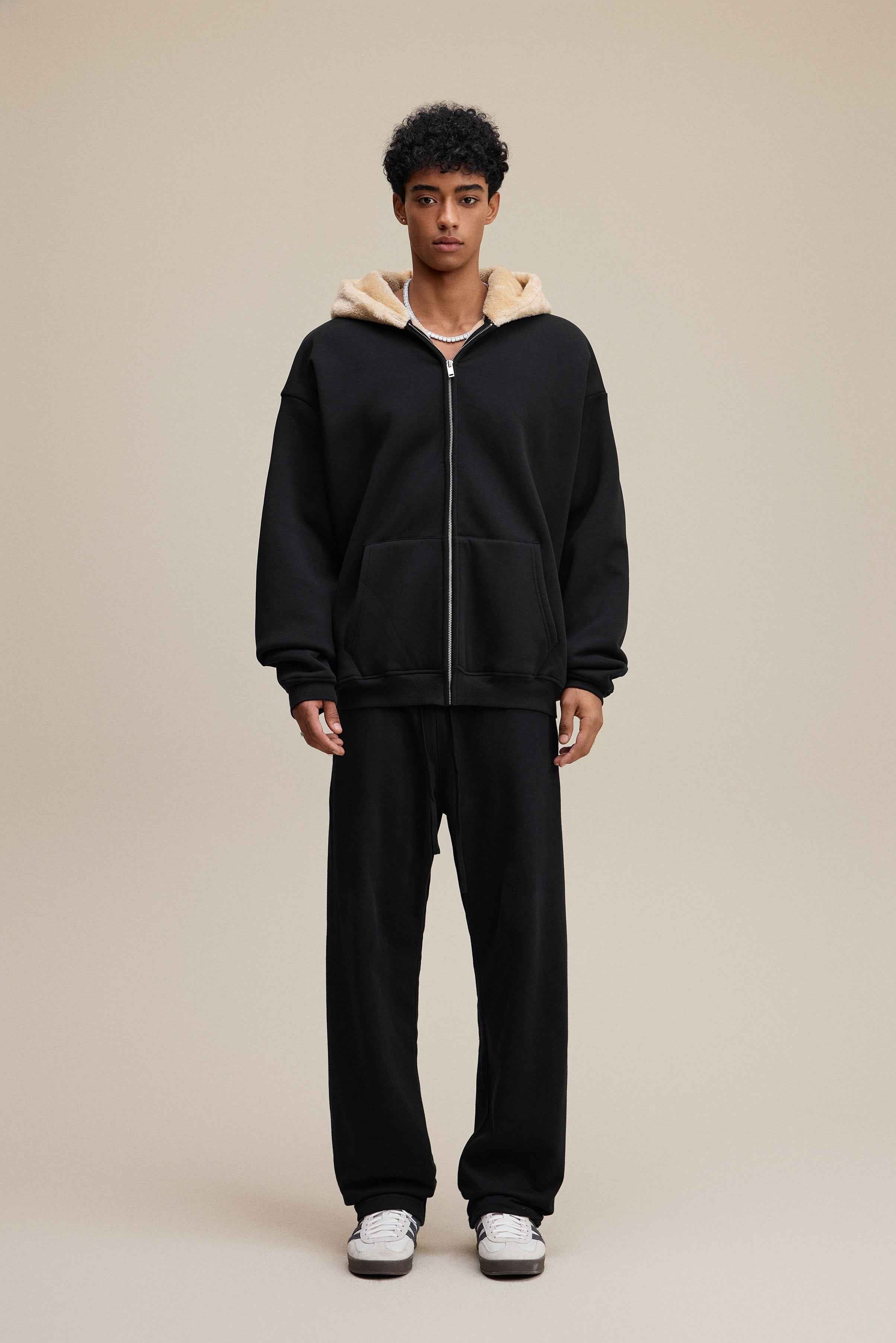 560GSM Unisex Composite Fleece Zip-Up Hoodie | MUNSIEUR