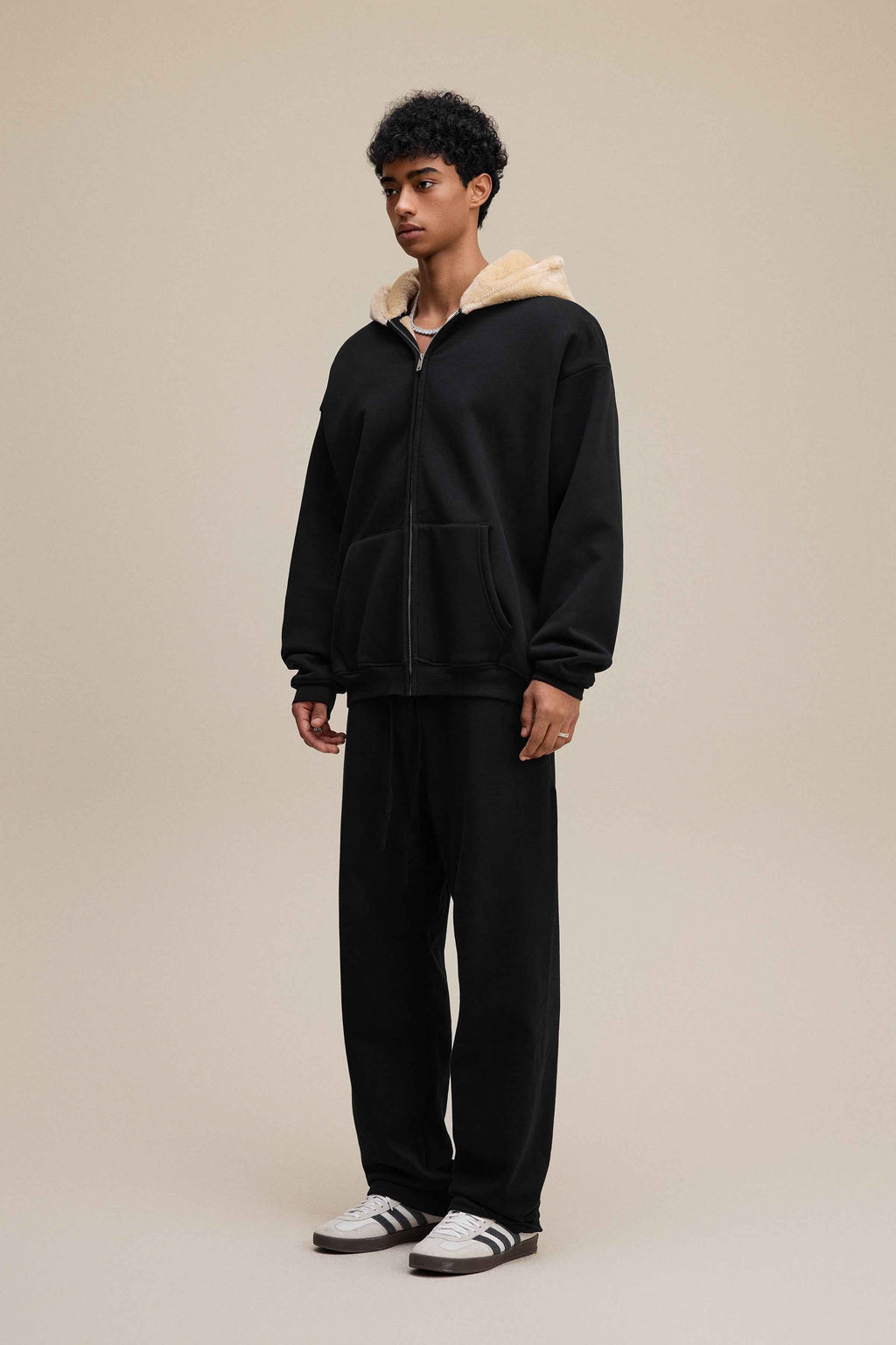 560GSM Unisex Composite Fleece Zip-Up Hoodie | MUNSIEUR