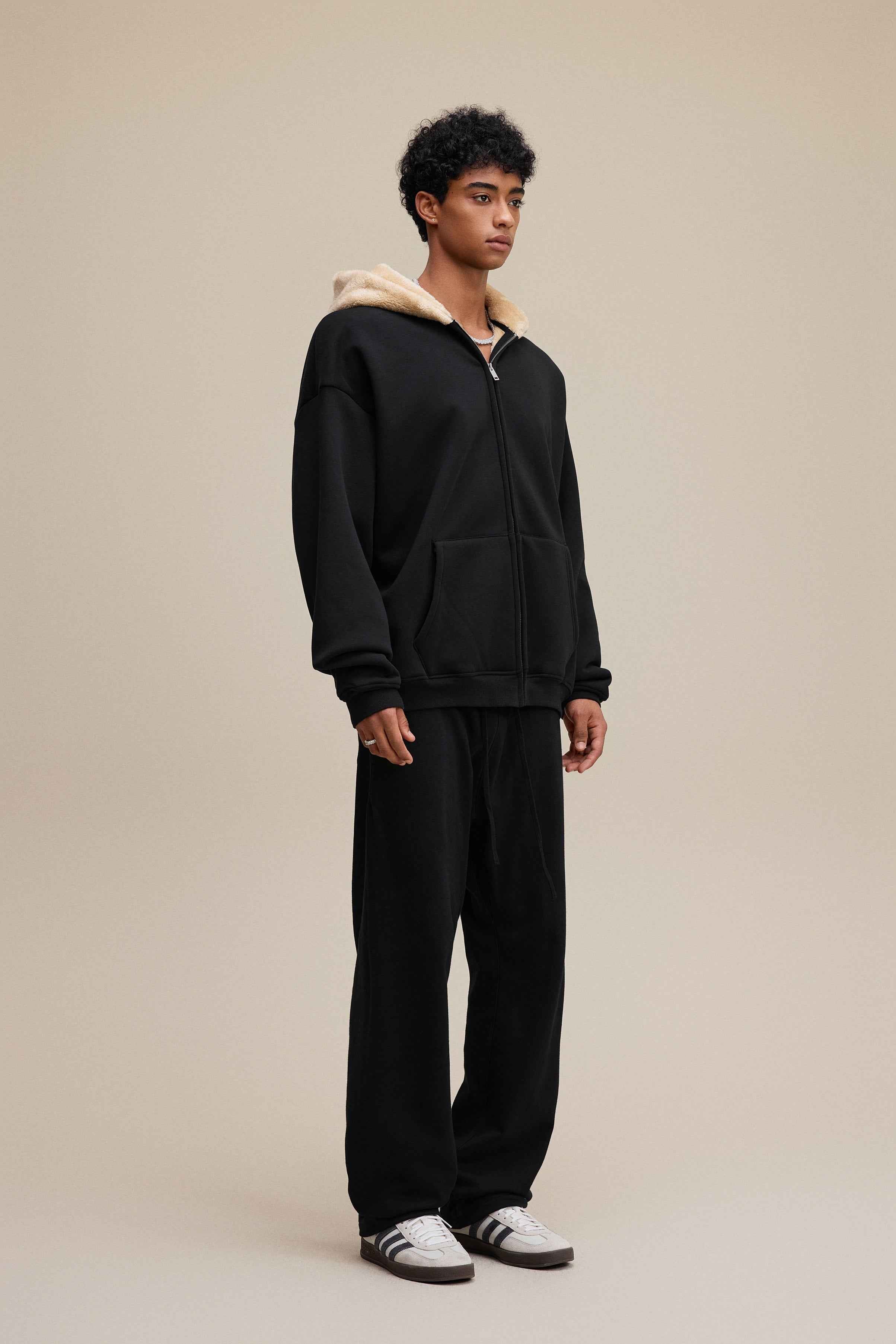 560GSM Unisex Composite Fleece Zip-Up Hoodie | MUNSIEUR