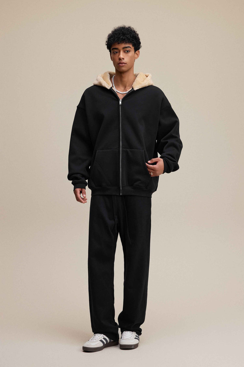 560GSM Unisex Composite Fleece Zip-Up Hoodie | MUNSIEUR