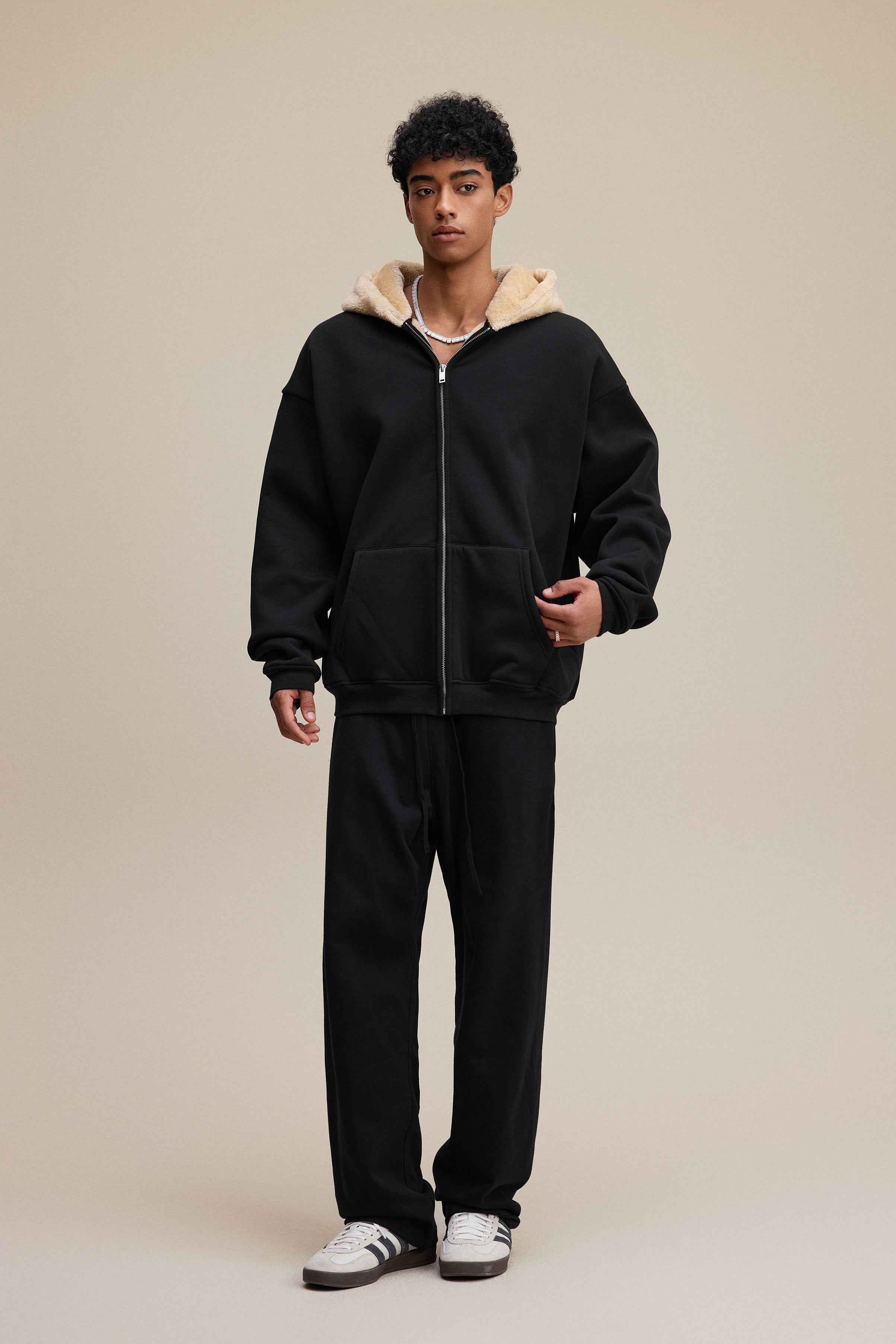 560GSM Unisex Composite Fleece Zip-Up Hoodie | MUNSIEUR