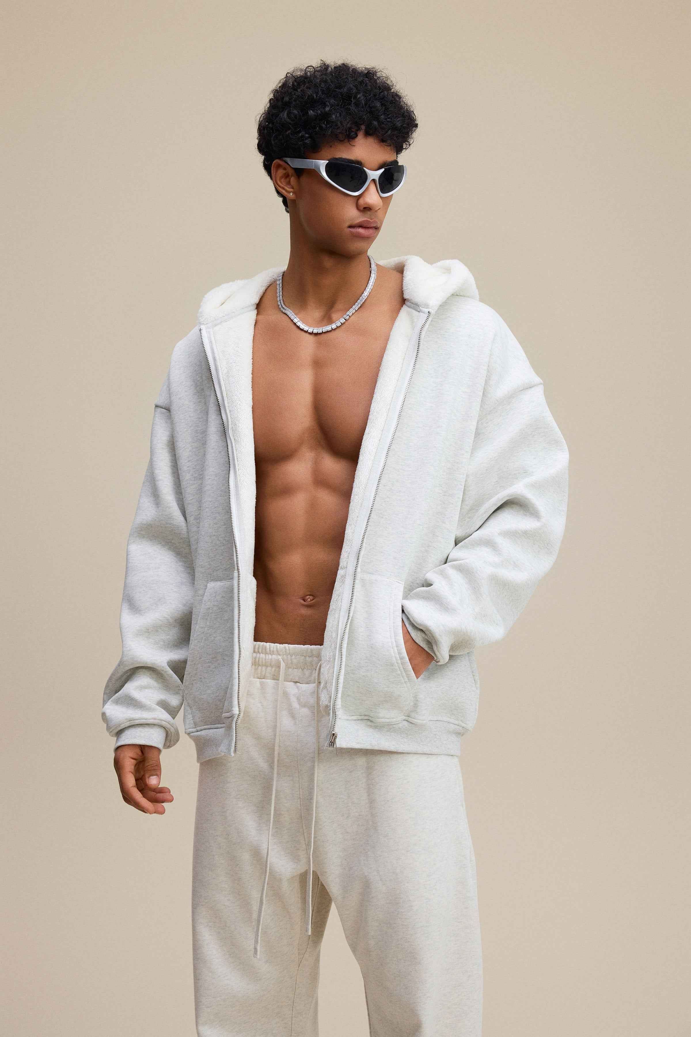 560GSM Unisex Composite Fleece Zip-Up Hoodie | MUNSIEUR