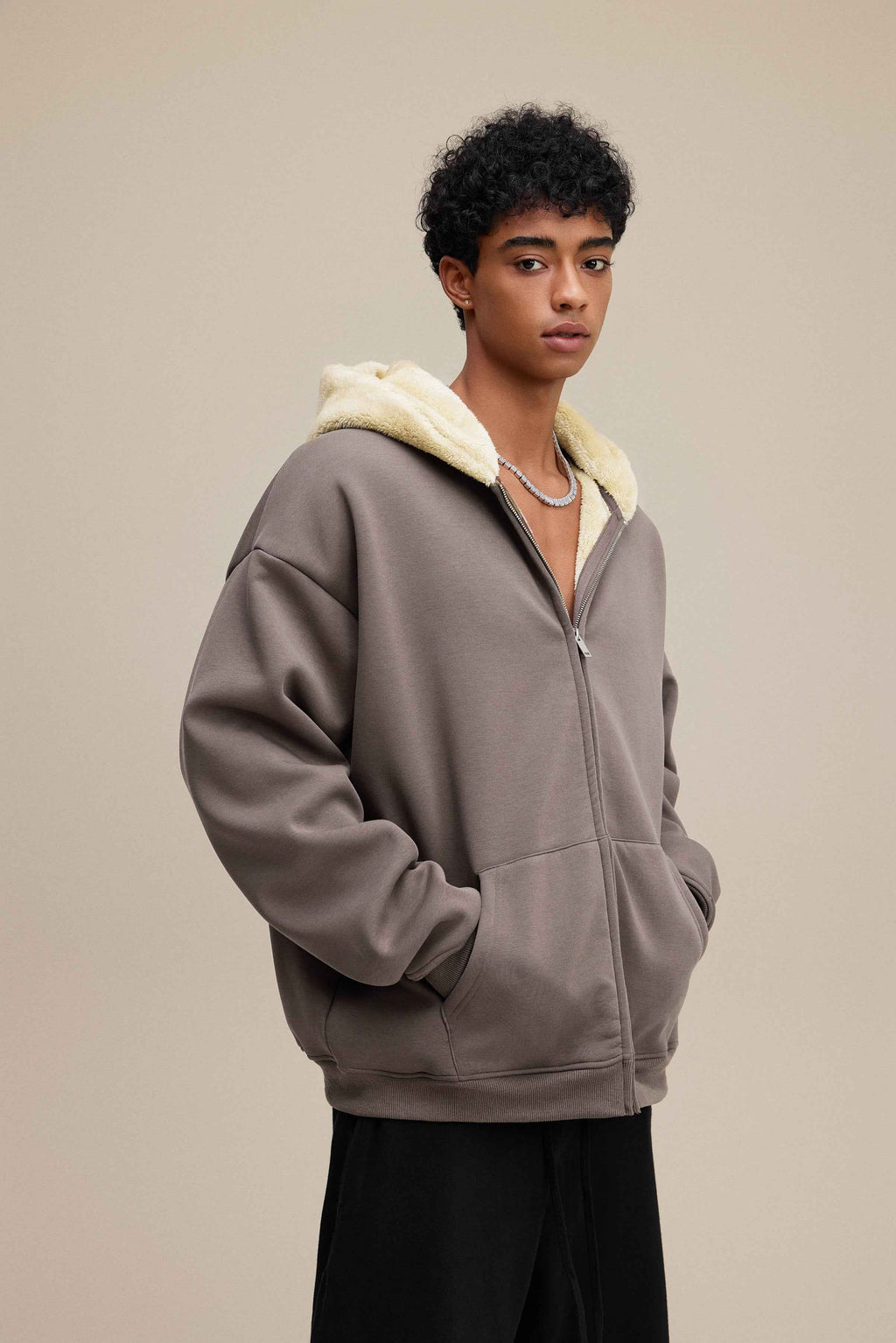 560GSM Unisex Composite Fleece Zip-Up Hoodie | MUNSIEUR