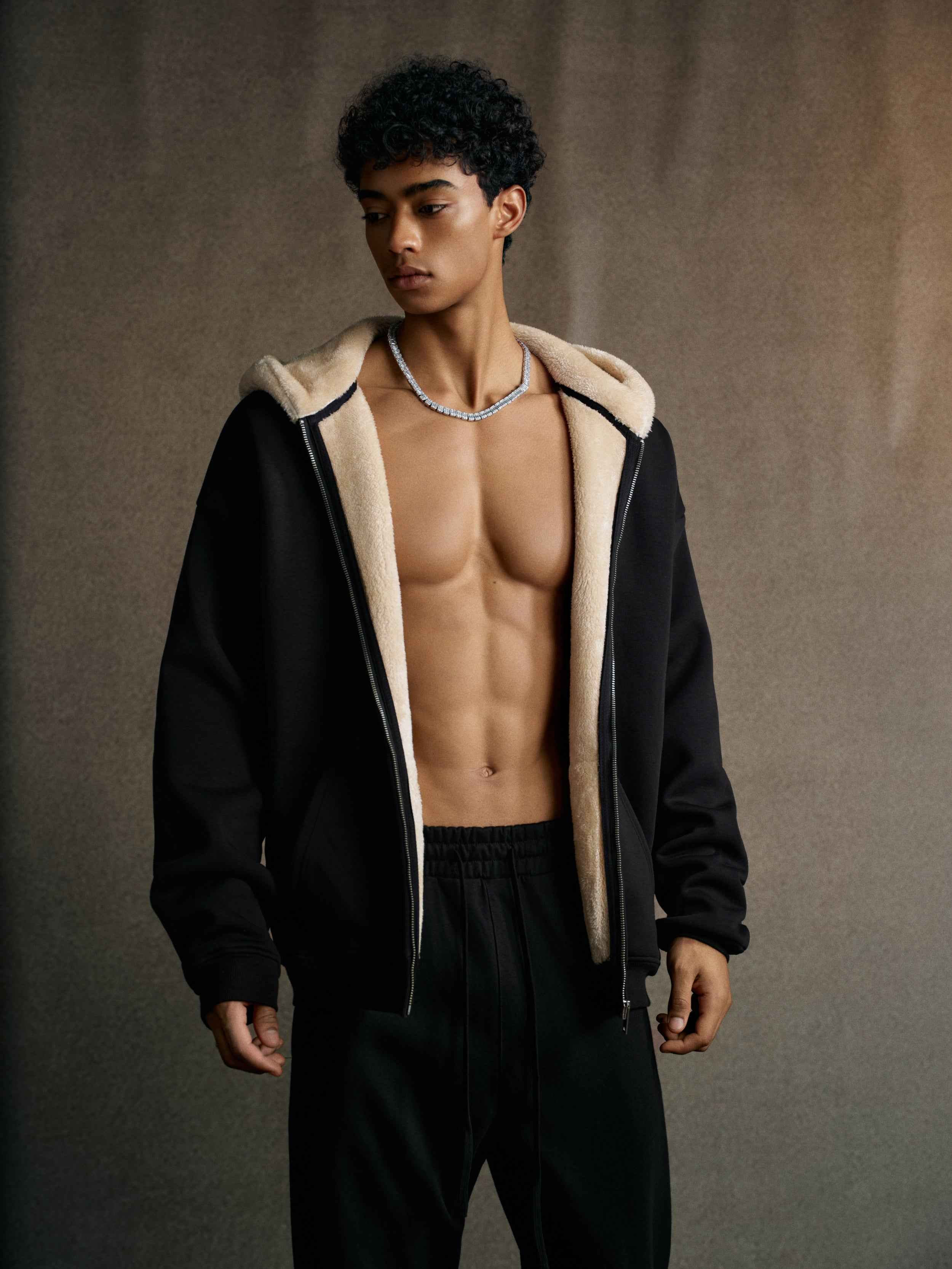 560GSM Unisex Composite Fleece Zip-Up Hoodie | MUNSIEUR