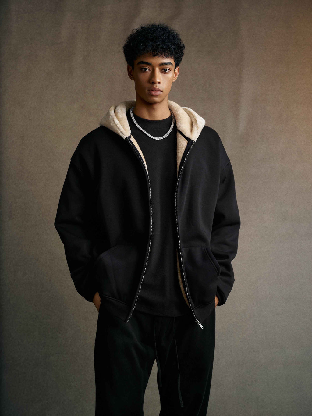 560GSM Unisex Composite Fleece Zip-Up Hoodie | MUNSIEUR
