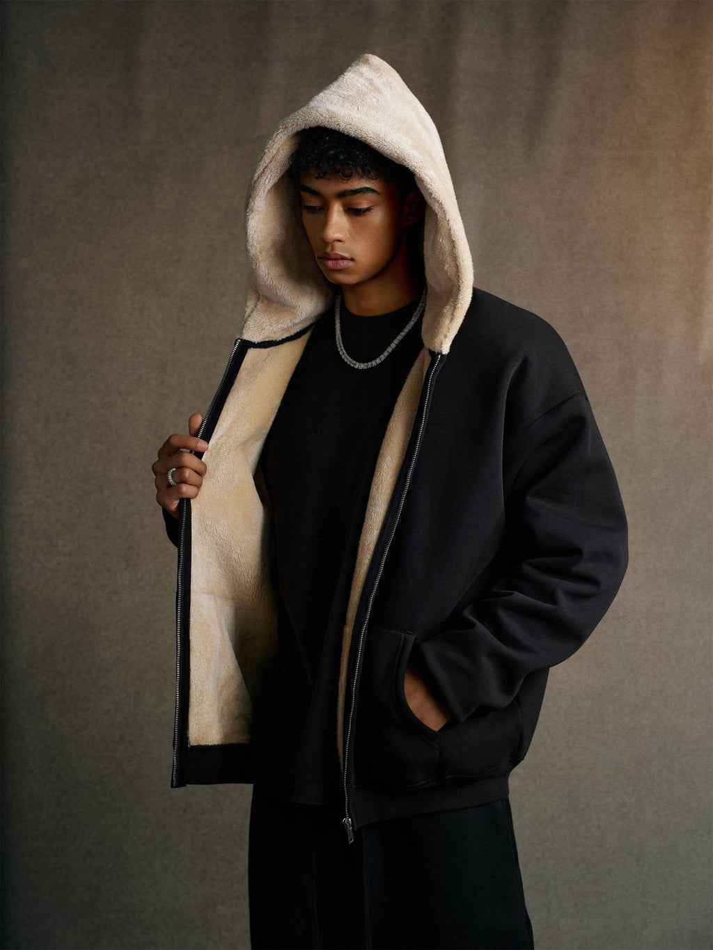 560GSM Unisex Composite Fleece Zip-Up Hoodie | MUNSIEUR