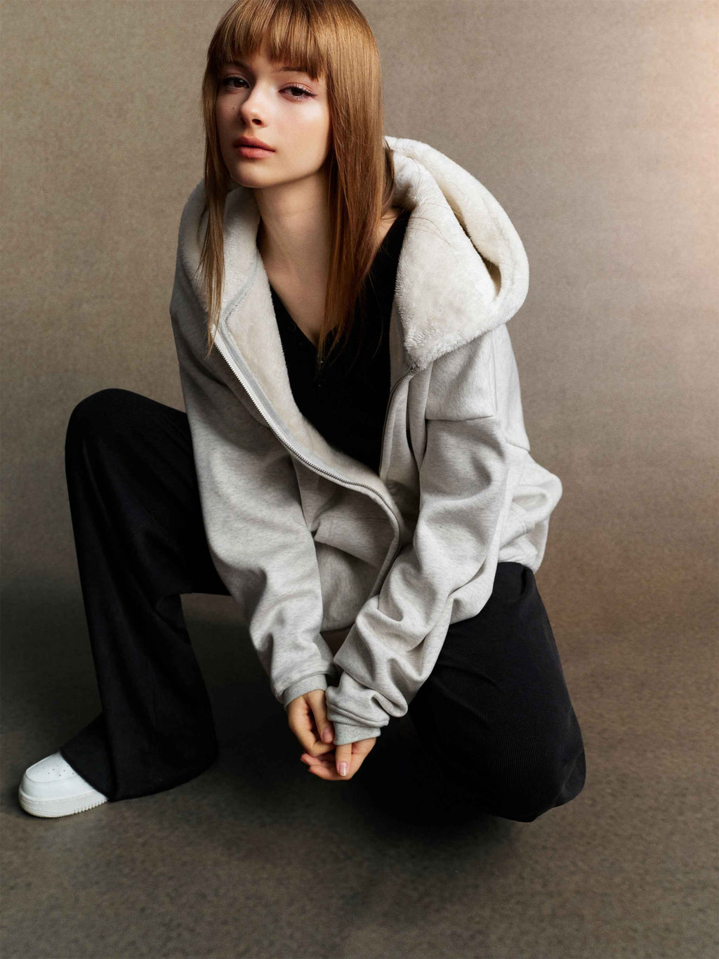560GSM Unisex Composite Fleece Zip-Up Hoodie | MUNSIEUR