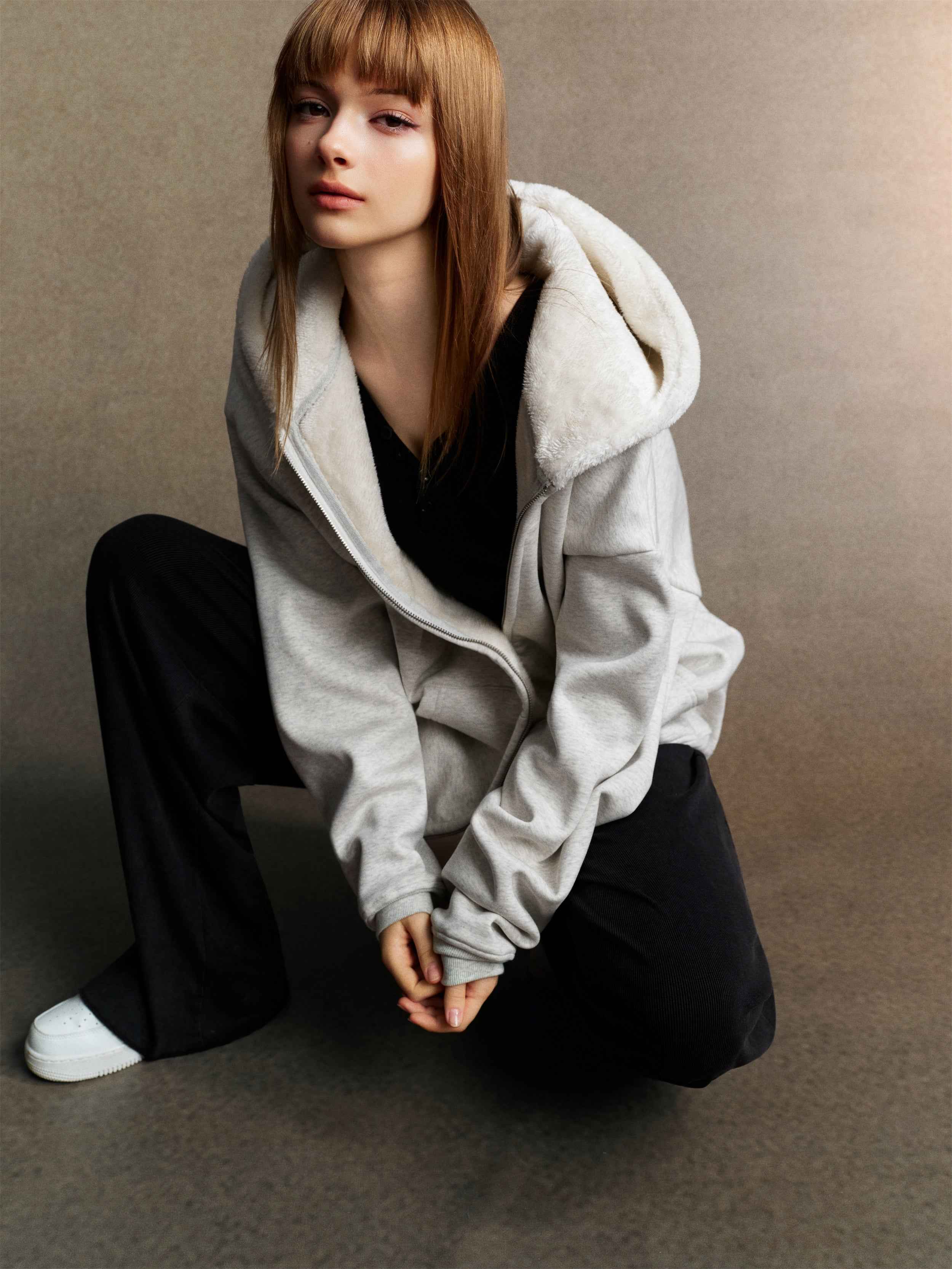 560GSM Unisex Composite Fleece Zip-Up Hoodie | MUNSIEUR