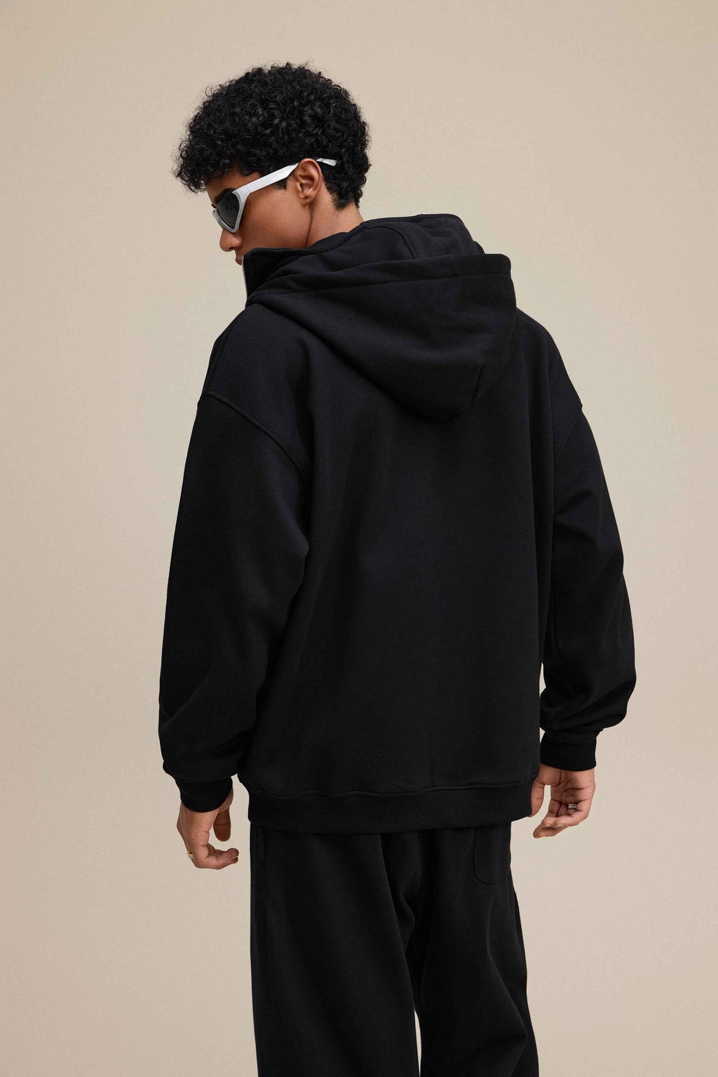 340GSM Men's Zip-Up Windproof Face-Mask Hoodie | MUNSIEUR