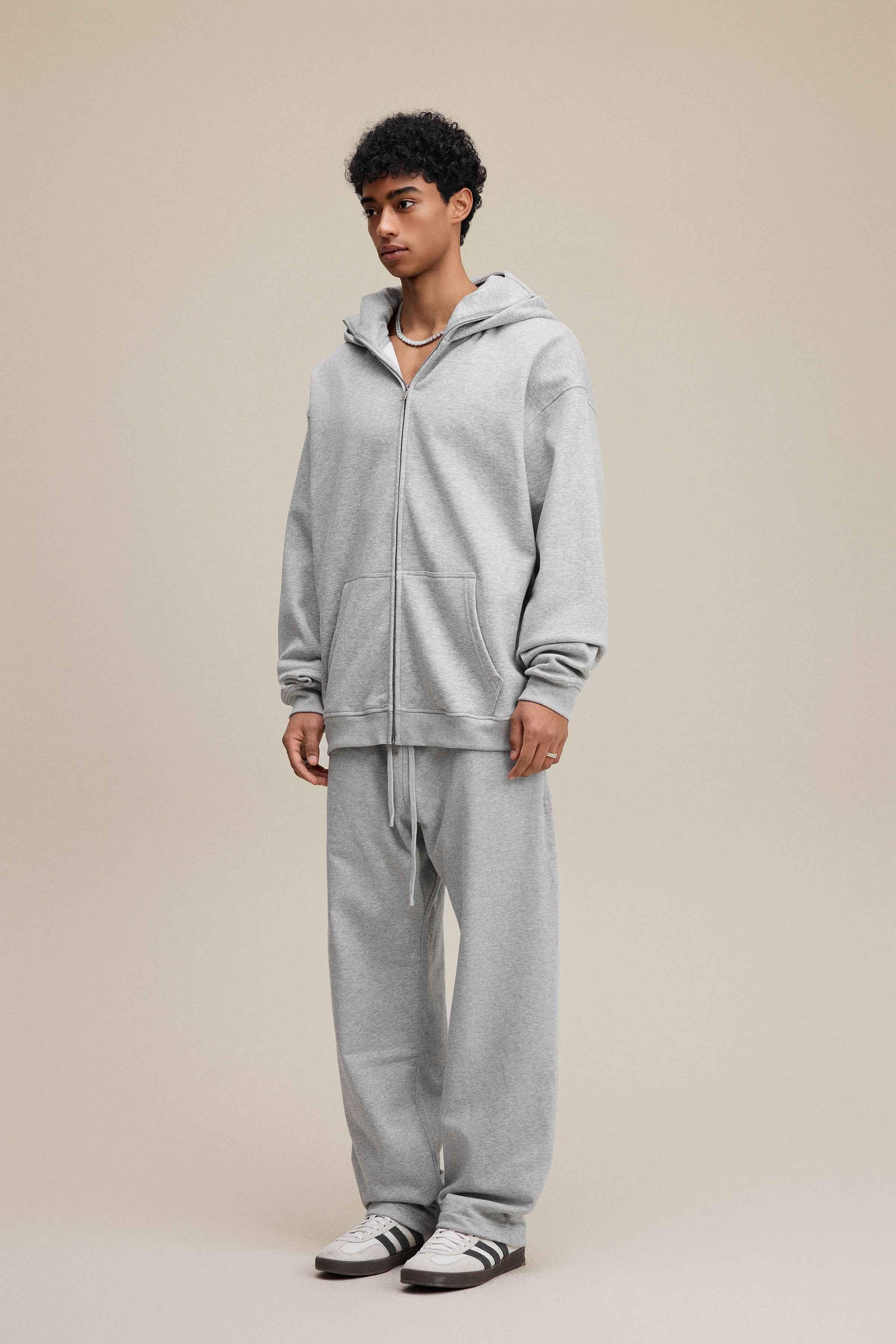 340GSM Men's Zip-Up Windproof Face-Mask Hoodie | MUNSIEUR