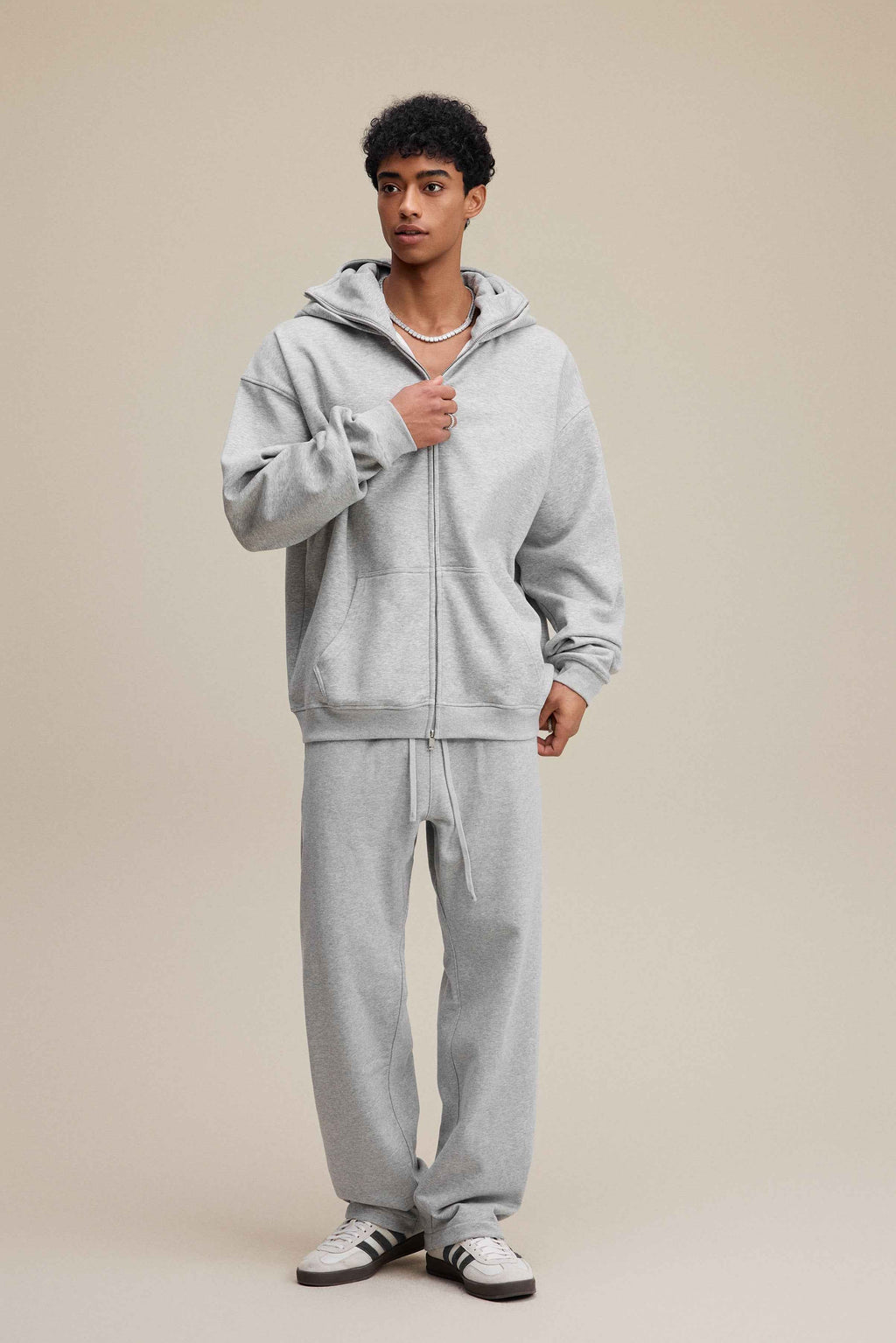 340GSM Men's Zip-Up Windproof Face-Mask Hoodie | MUNSIEUR