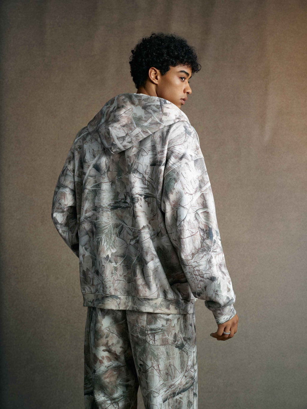 340GSM Unisex Desert Camouflage Zip-Up Hoodie | MUNSIEUR