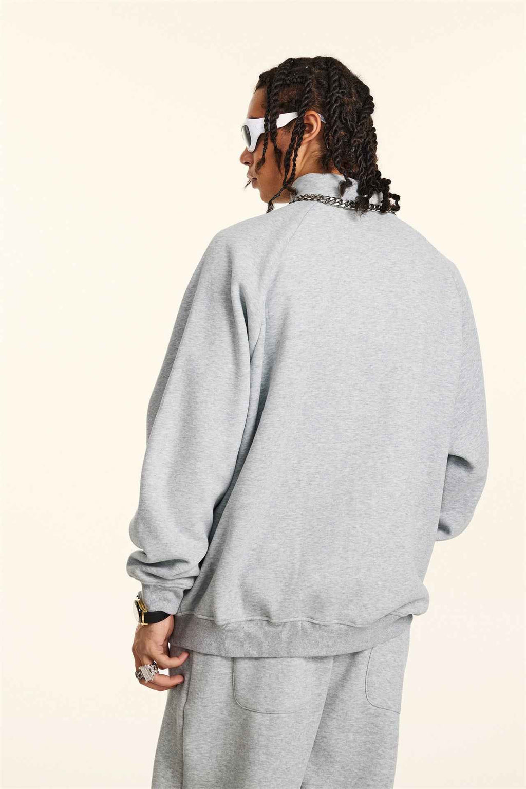 Minimalist Drop-Shoulder Zip Coat