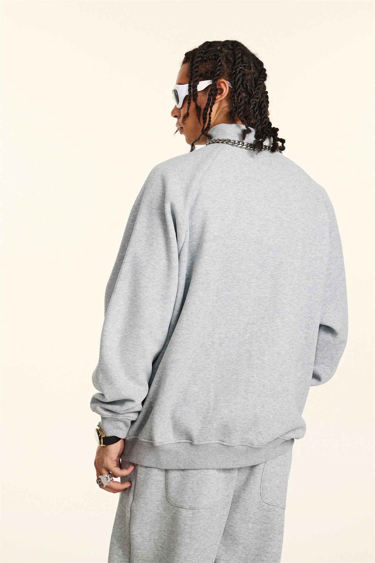Minimalist Drop-Shoulder Zip Coat