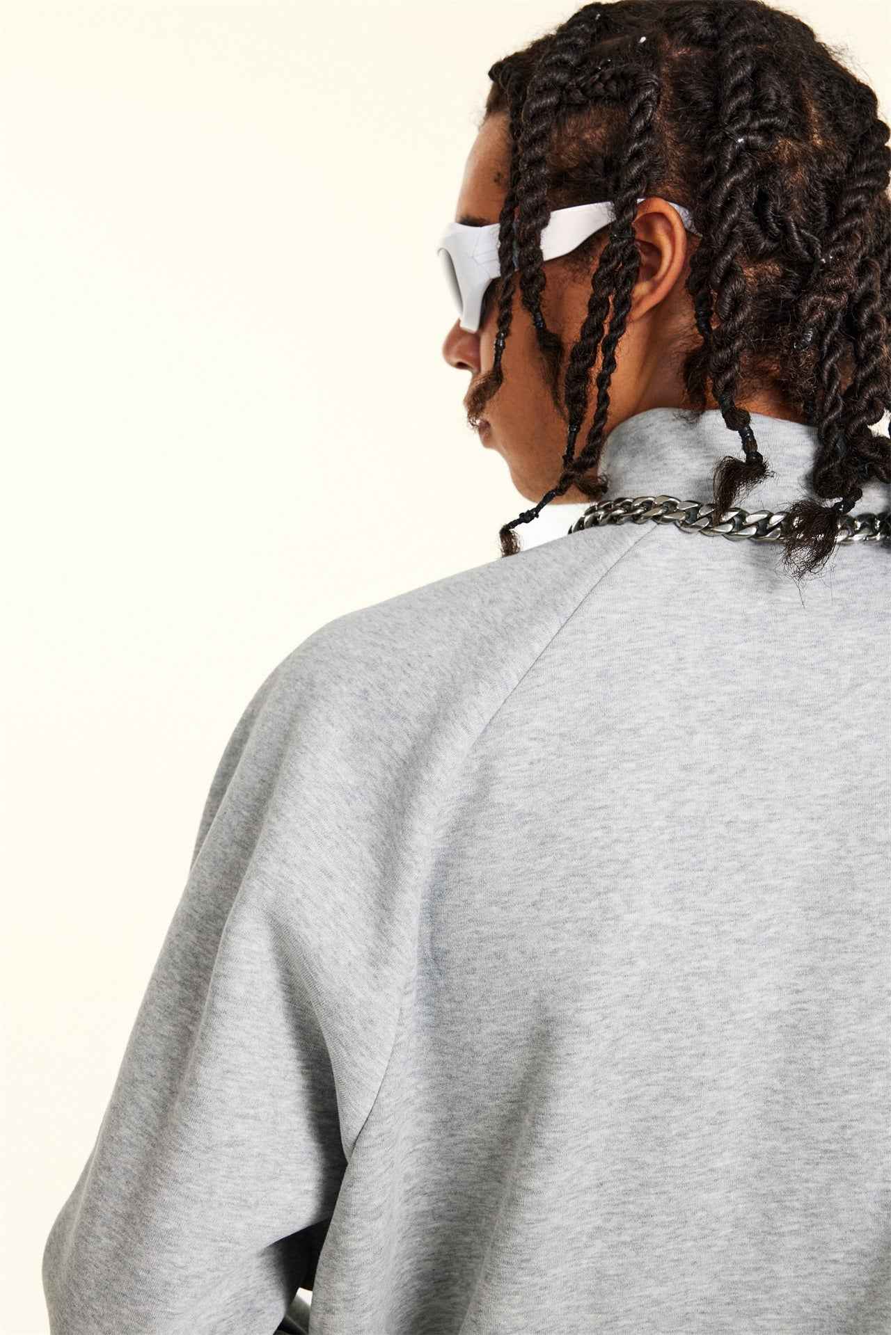 Minimalist Drop-Shoulder Zip Coat