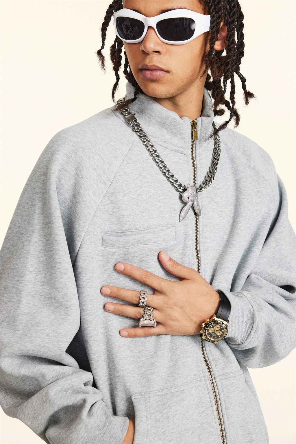 Minimalist Drop-Shoulder Zip Coat