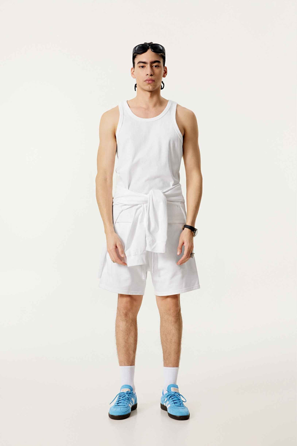 315GSM Men's Solid-Color Soft Cotton Muscle Tee