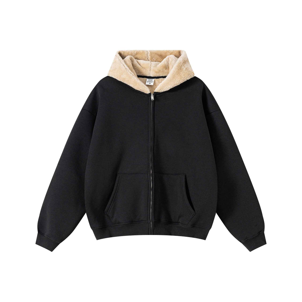 560GSM Unisex Composite Fleece Zip-Up Hoodie | MUNSIEUR