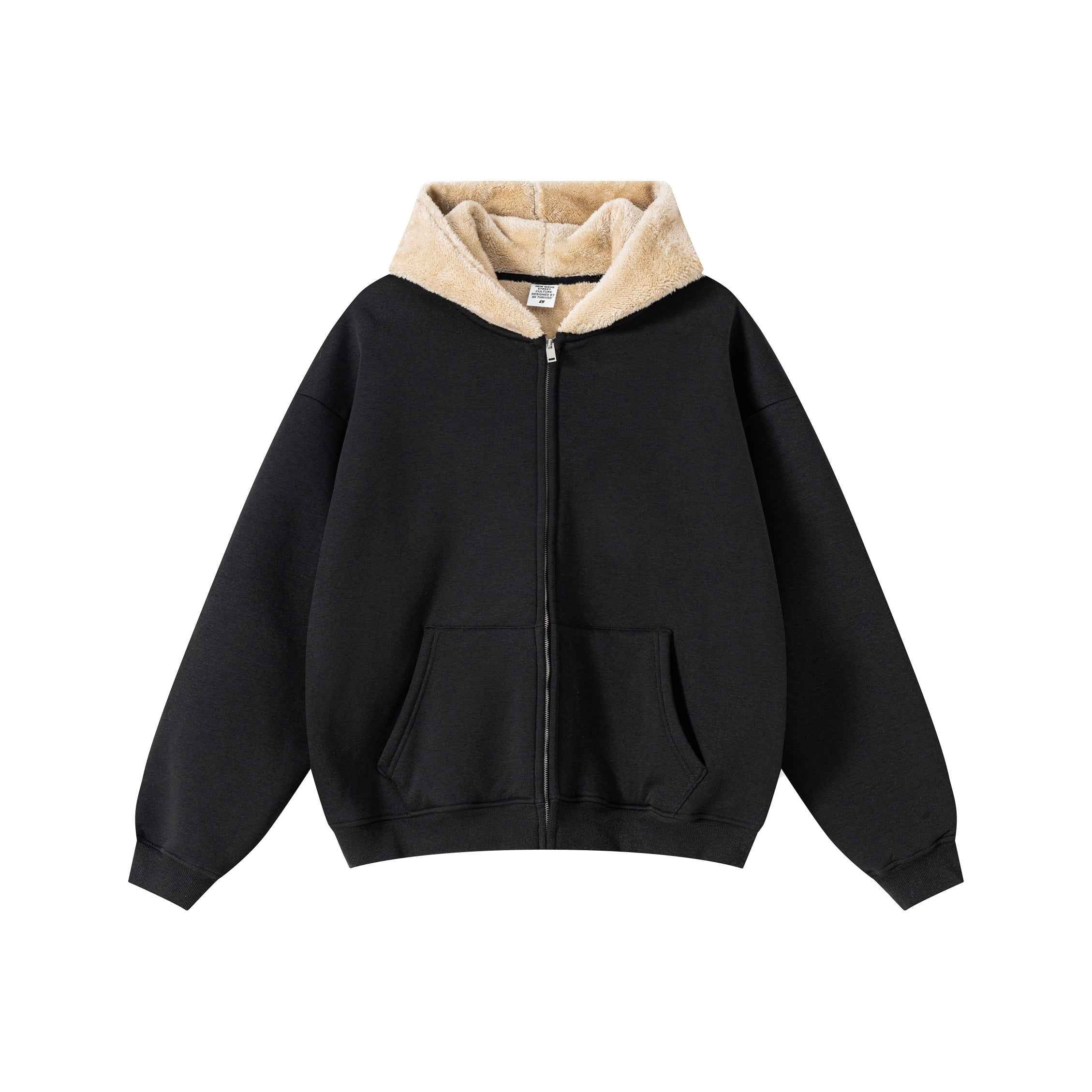 560GSM Unisex Composite Fleece Zip-Up Hoodie | MUNSIEUR