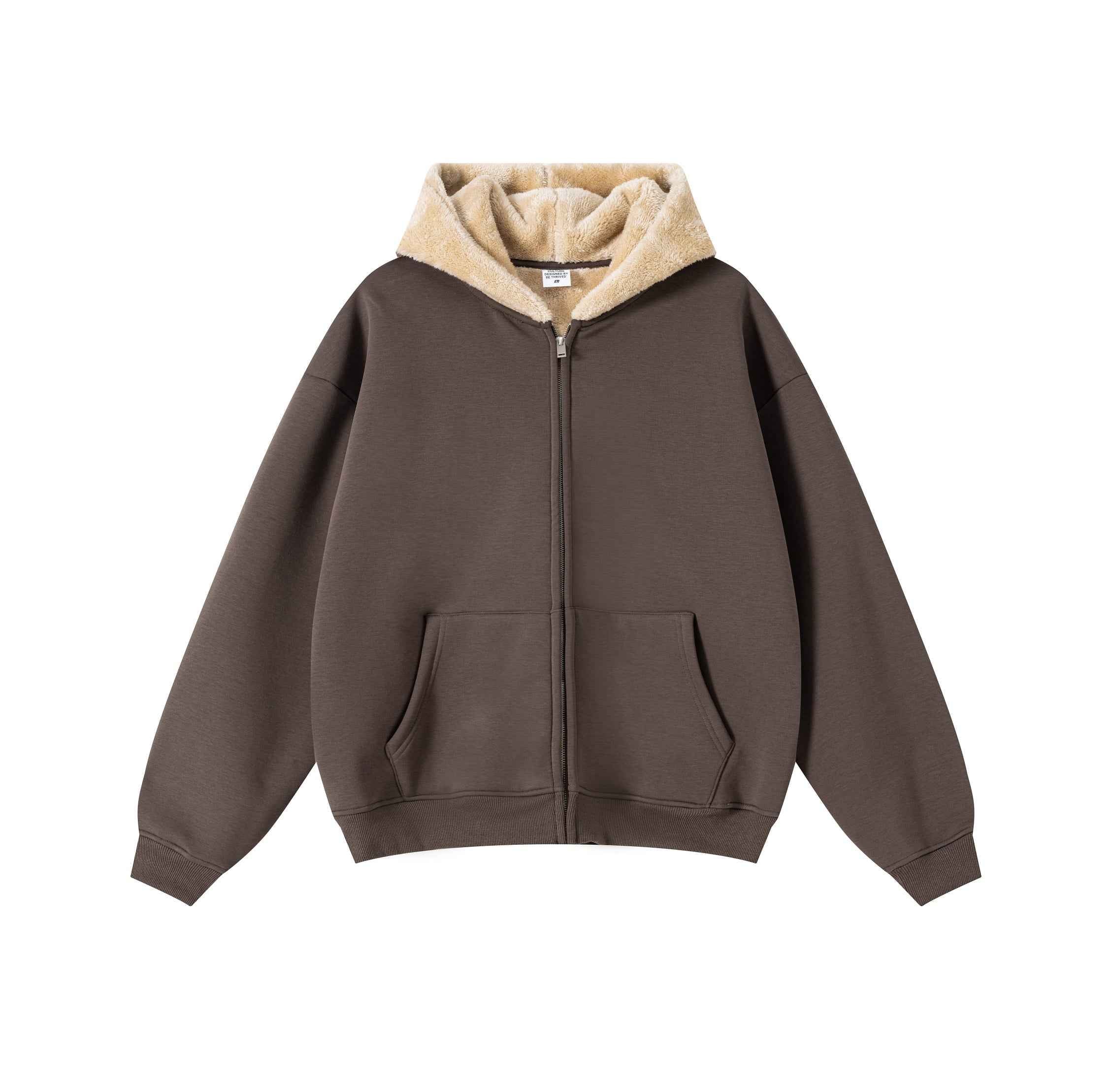 560GSM Unisex Composite Fleece Zip-Up Hoodie | MUNSIEUR