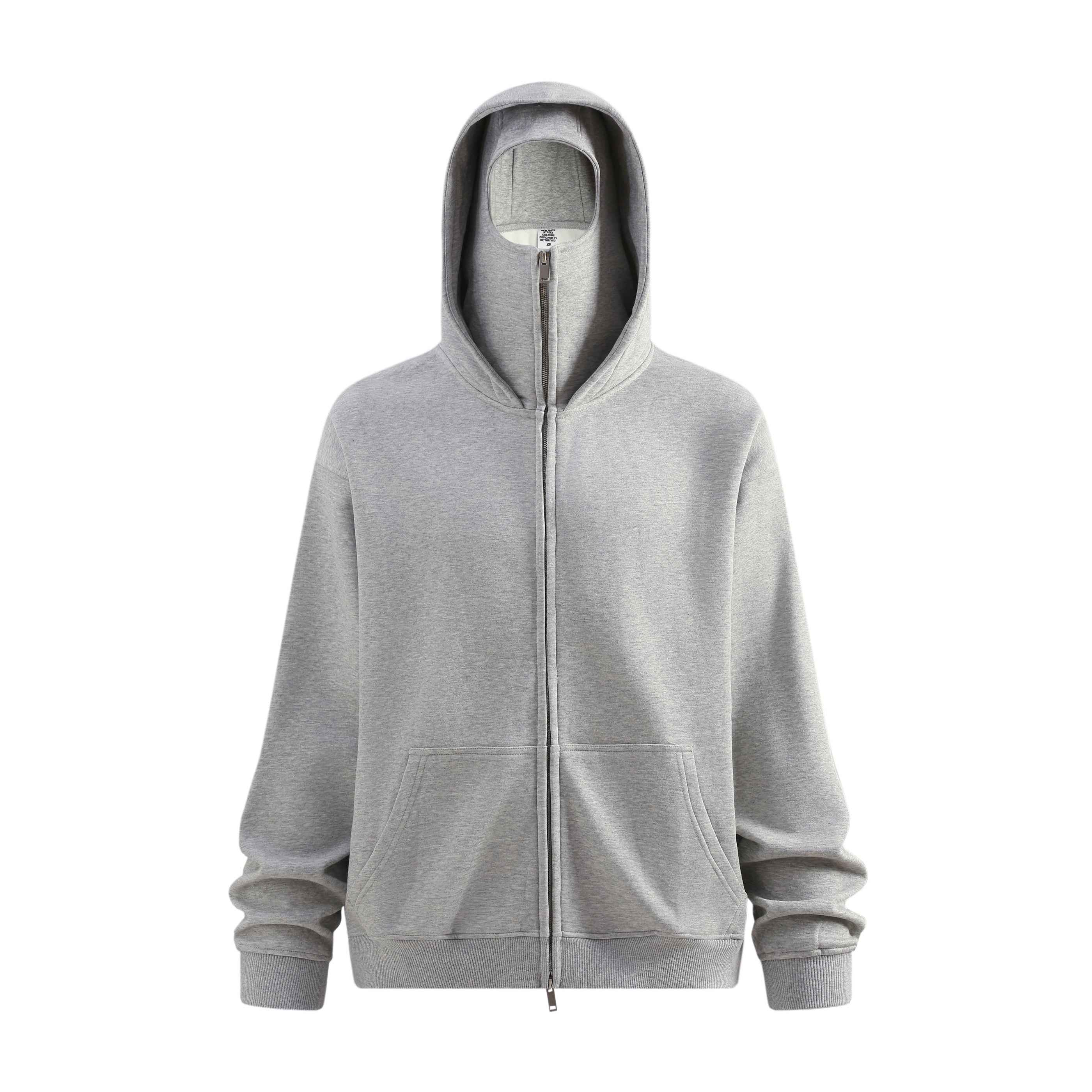 340GSM Men's Zip-Up Windproof Face-Mask Hoodie | MUNSIEUR