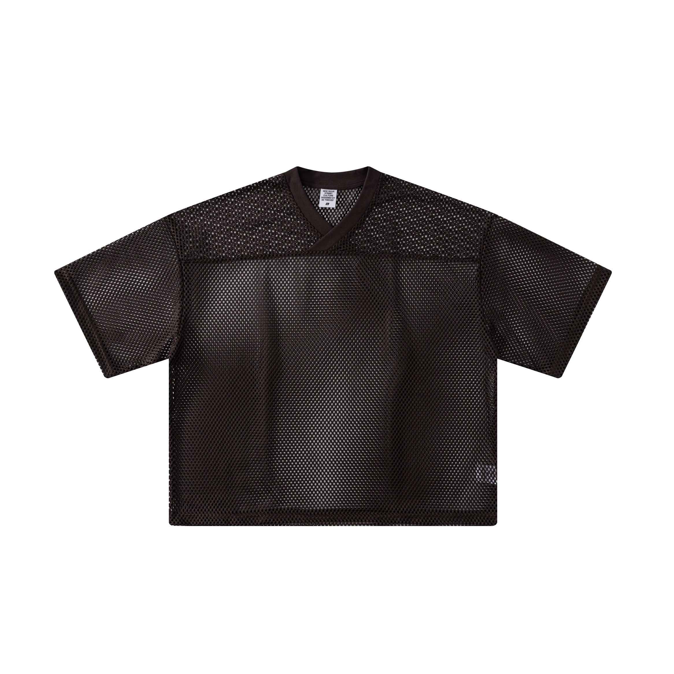 240GSM Men’s Boxy-Fit Mesh Layering V-Neck Tee
