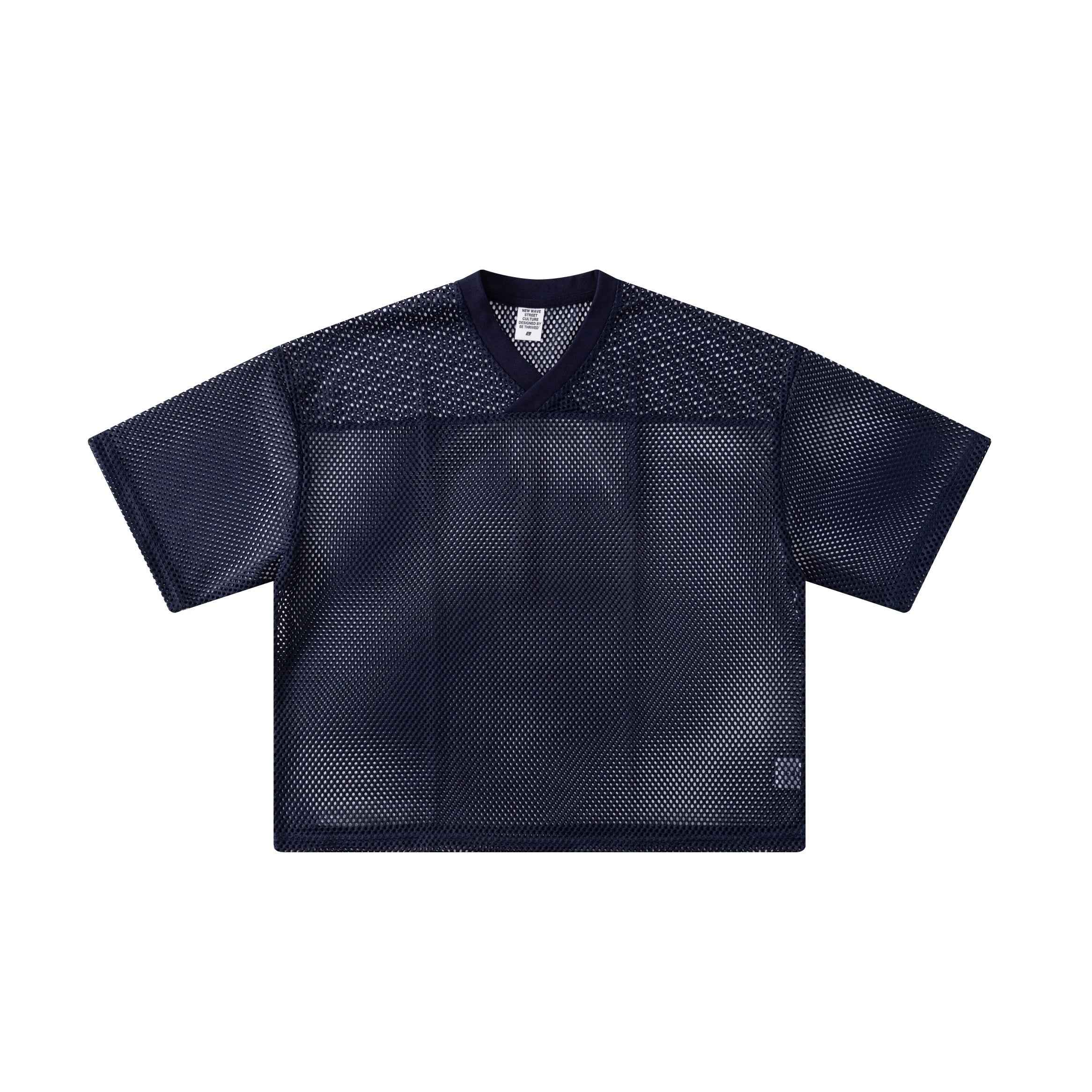240GSM Men’s Boxy-Fit Mesh Layering V-Neck Tee