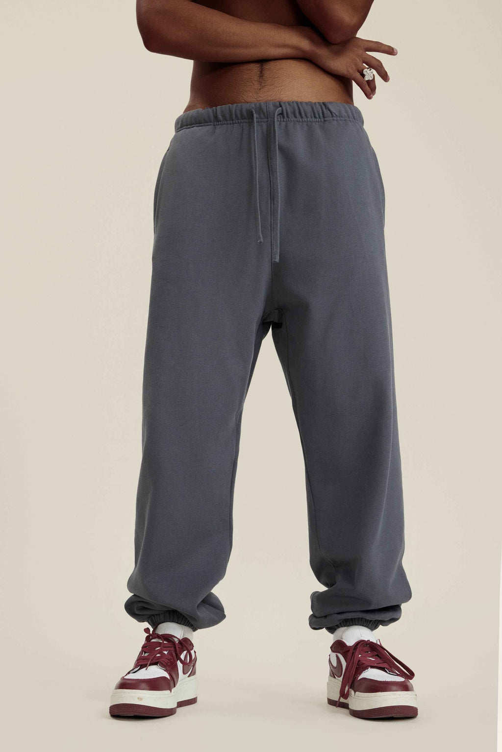 440GSM Men's Relaxed Fit Terry Jogger Pants