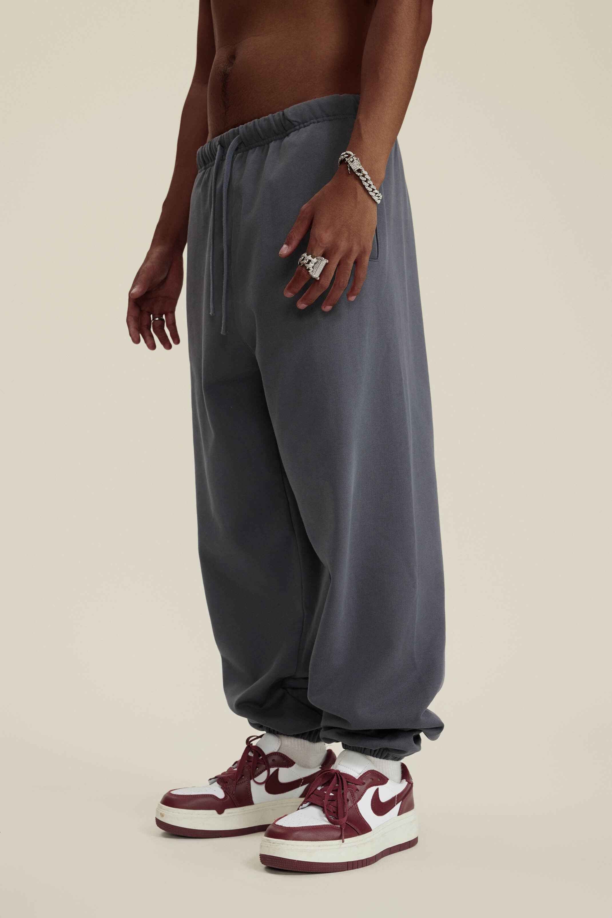 440GSM Men's Relaxed Fit Terry Jogger Pants