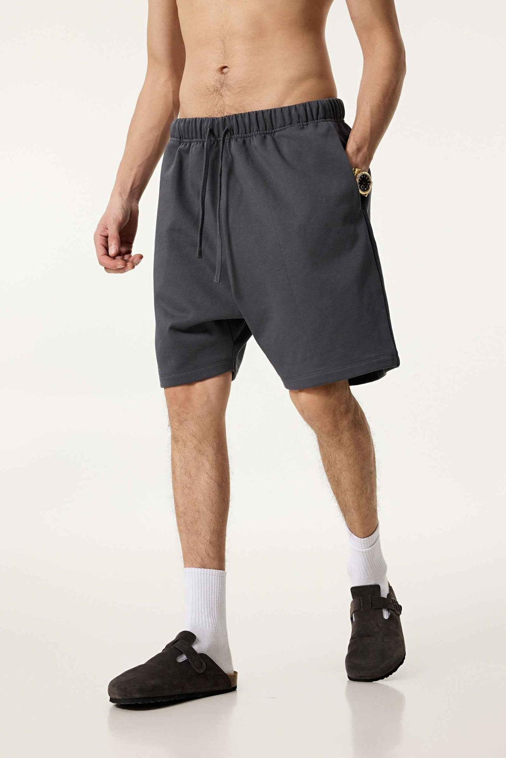 440GSM Men's Heavyweight Invisible-Zipper Shorts
