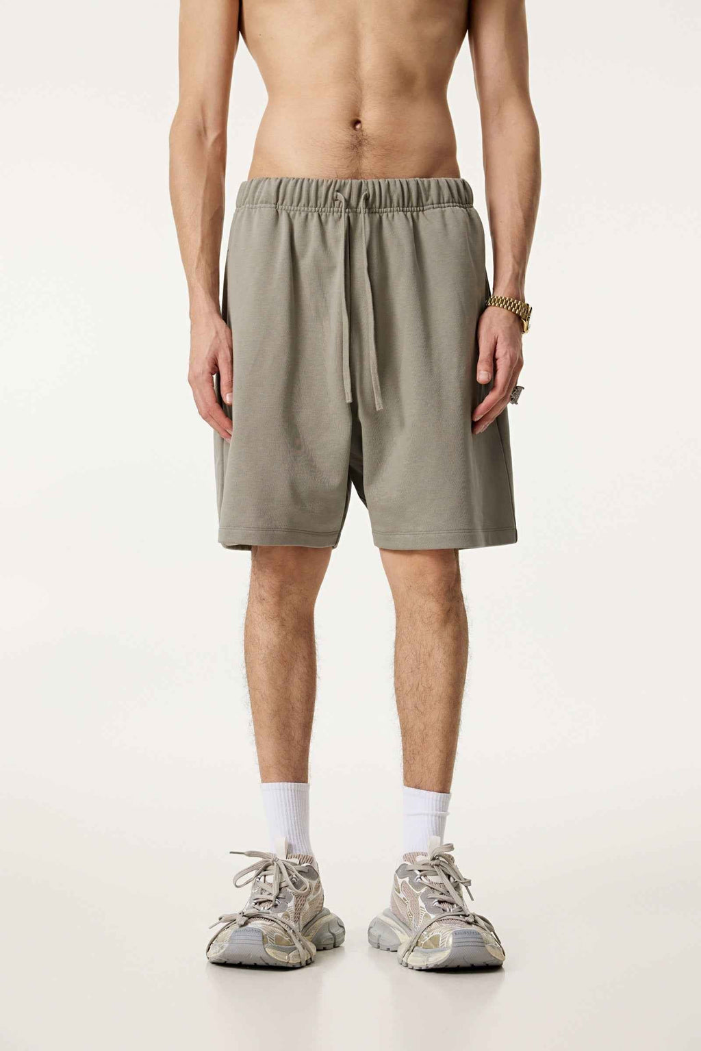 440GSM Men's Heavyweight Invisible-Zipper Shorts