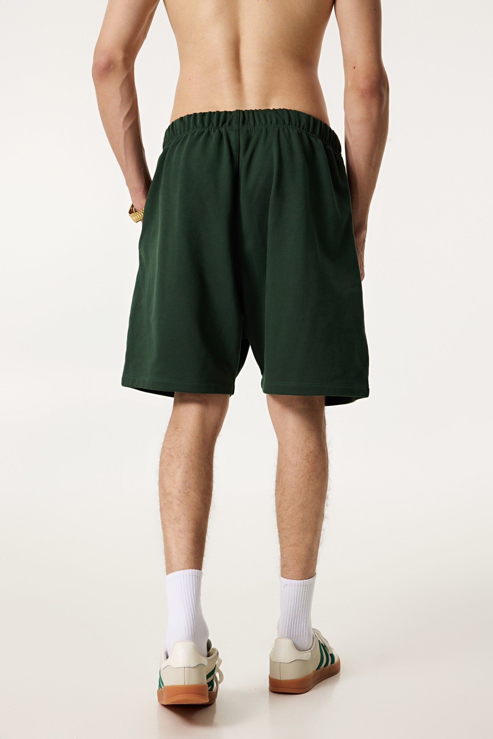 440GSM Men's Heavyweight Invisible-Zipper Shorts