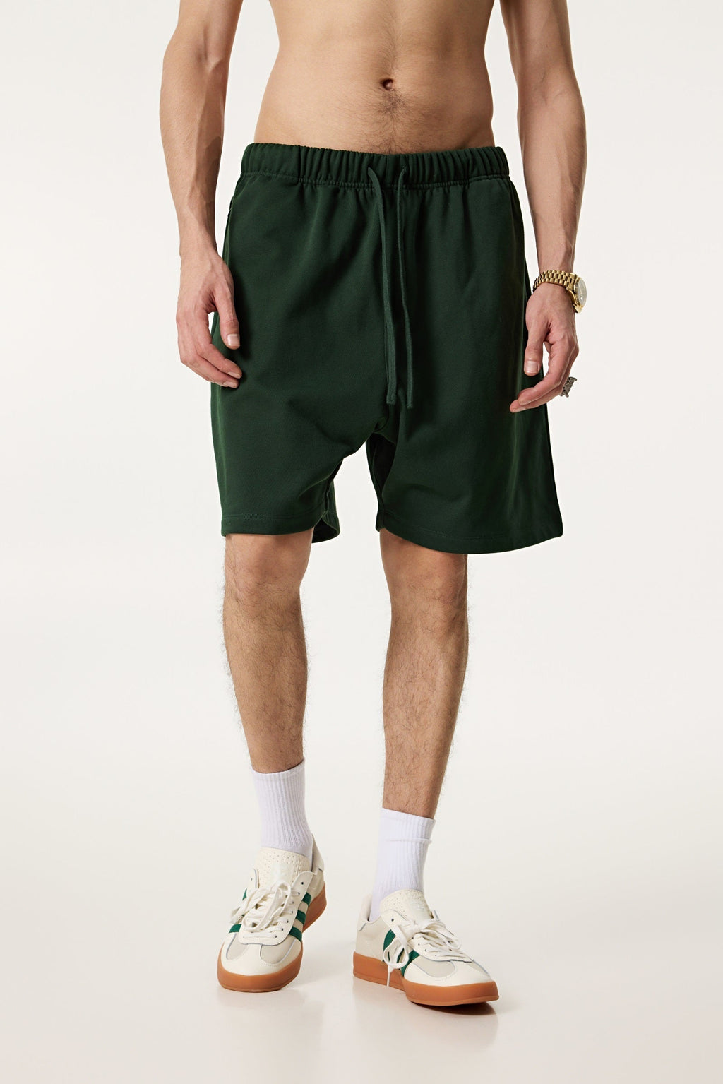 440GSM Men's Heavyweight Invisible-Zipper Shorts