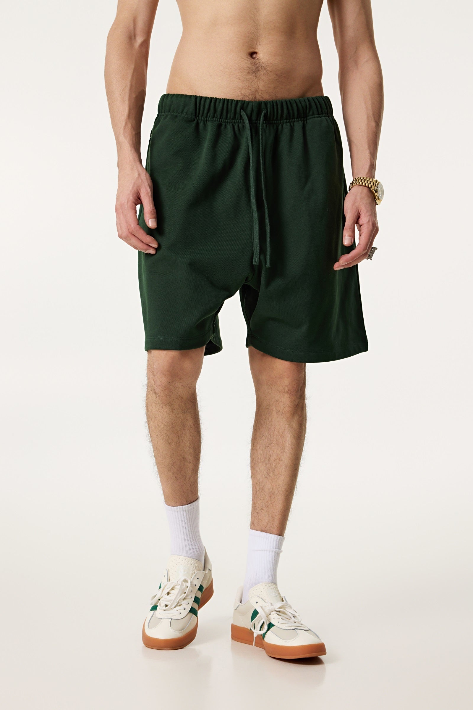 440GSM Men's Heavyweight Invisible-Zipper Shorts