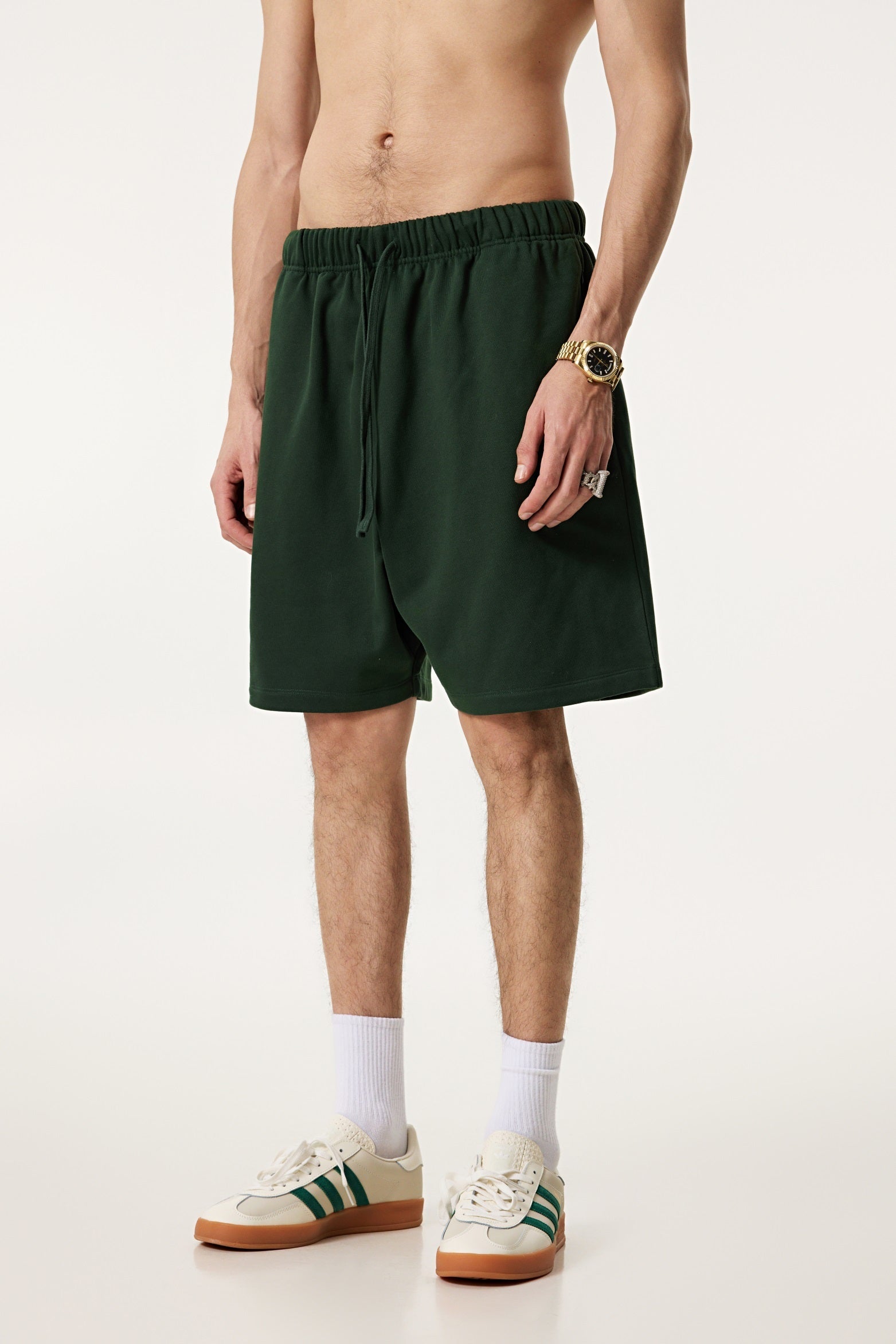 440GSM Men's Heavyweight Invisible-Zipper Shorts