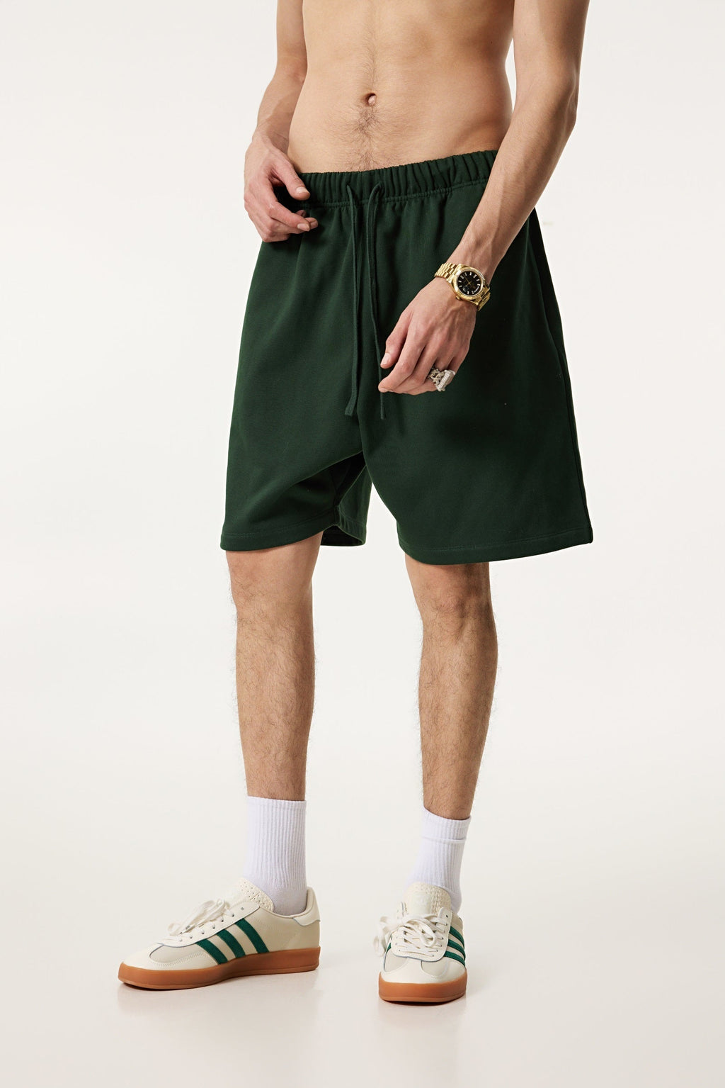 440GSM Men's Heavyweight Invisible-Zipper Shorts