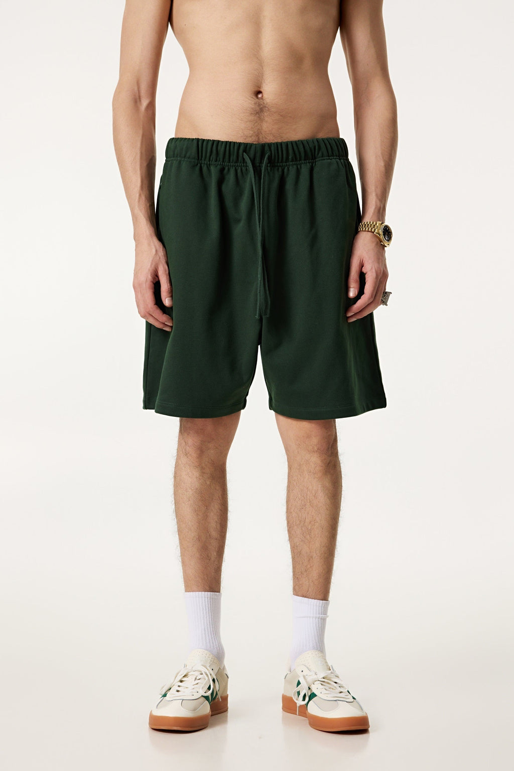 440GSM Men's Heavyweight Invisible-Zipper Shorts