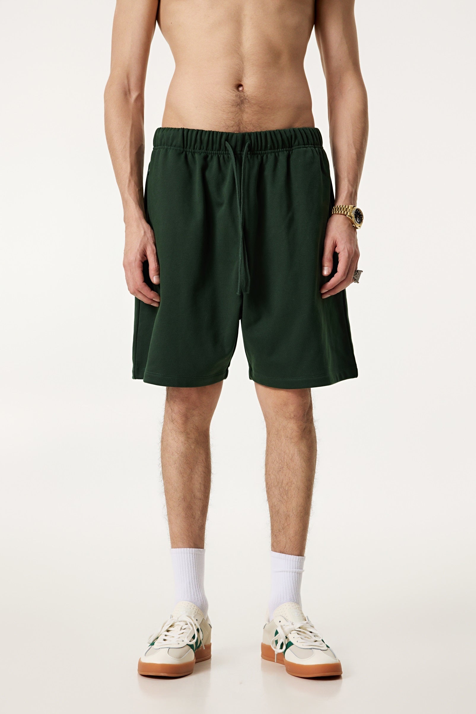 440GSM Men's Heavyweight Invisible-Zipper Shorts