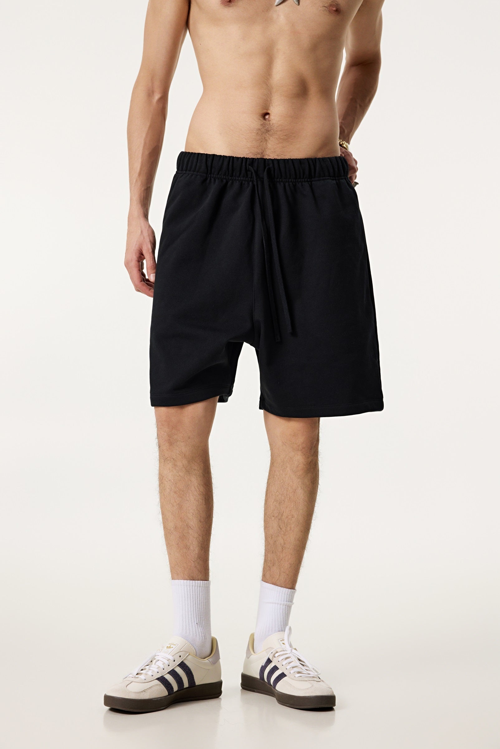 440GSM Men's Heavyweight Invisible-Zipper Shorts