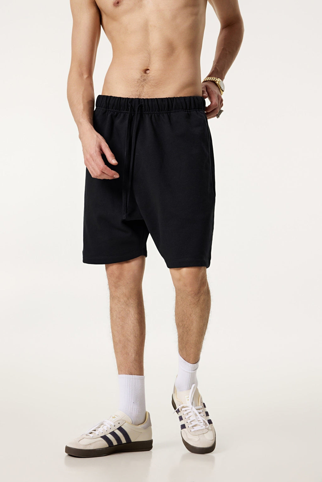 440GSM Men's Heavyweight Invisible-Zipper Shorts