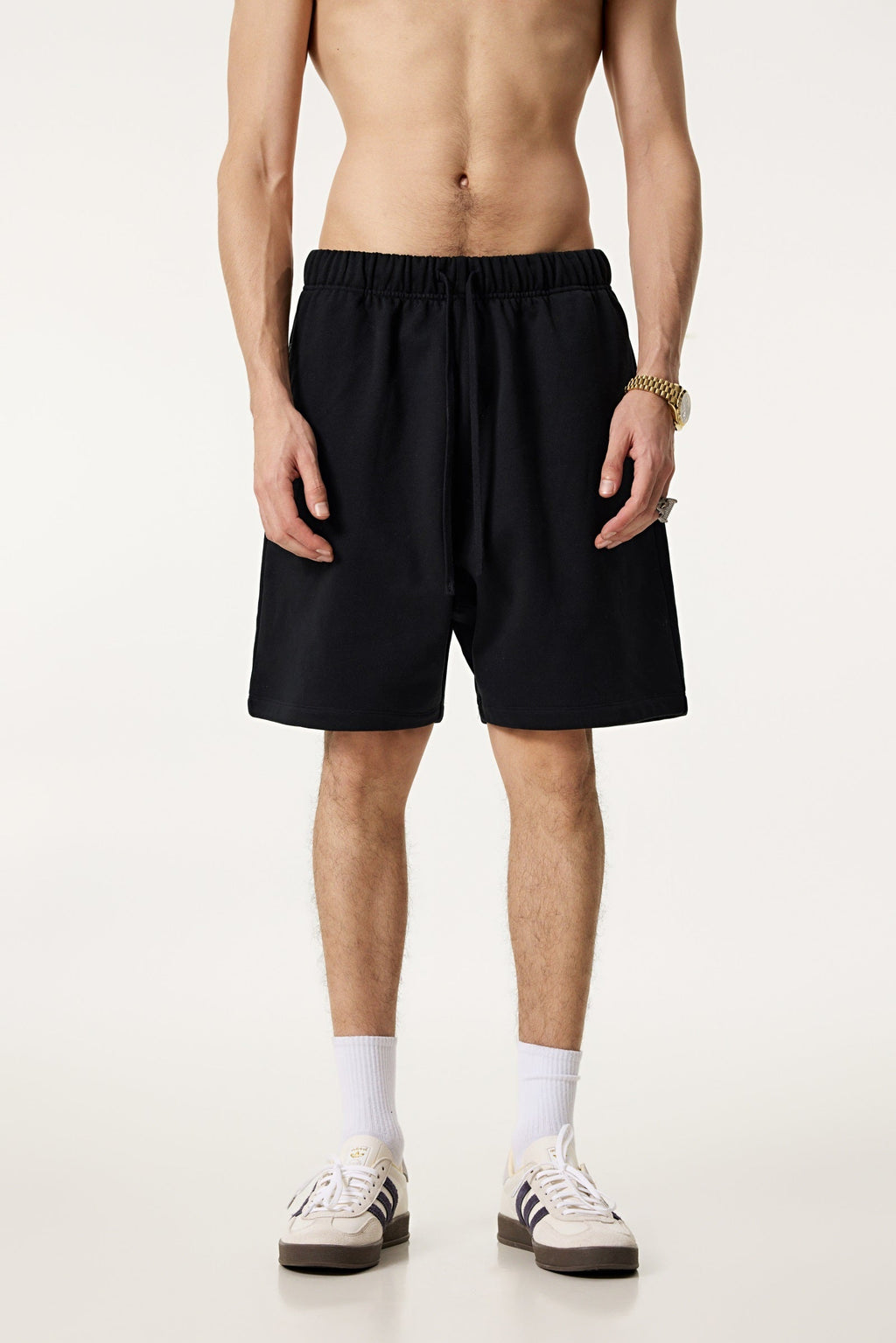 440GSM Men's Heavyweight Invisible-Zipper Shorts