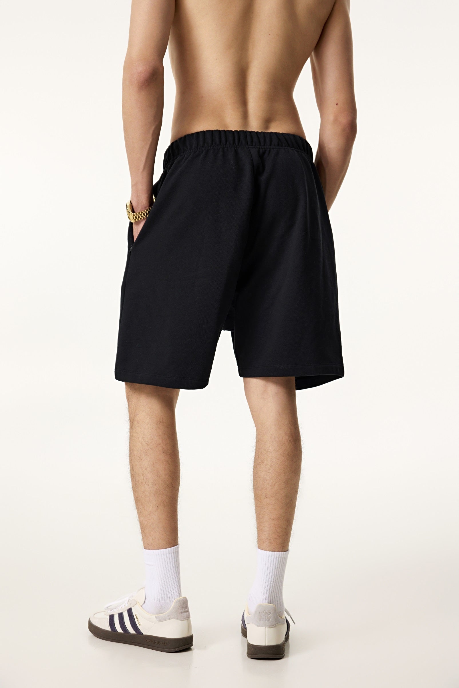 440GSM Men's Heavyweight Invisible-Zipper Shorts