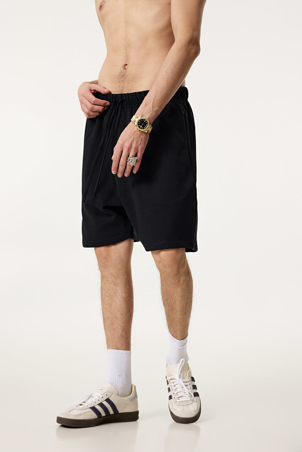 440GSM Men's Heavyweight Invisible-Zipper Shorts