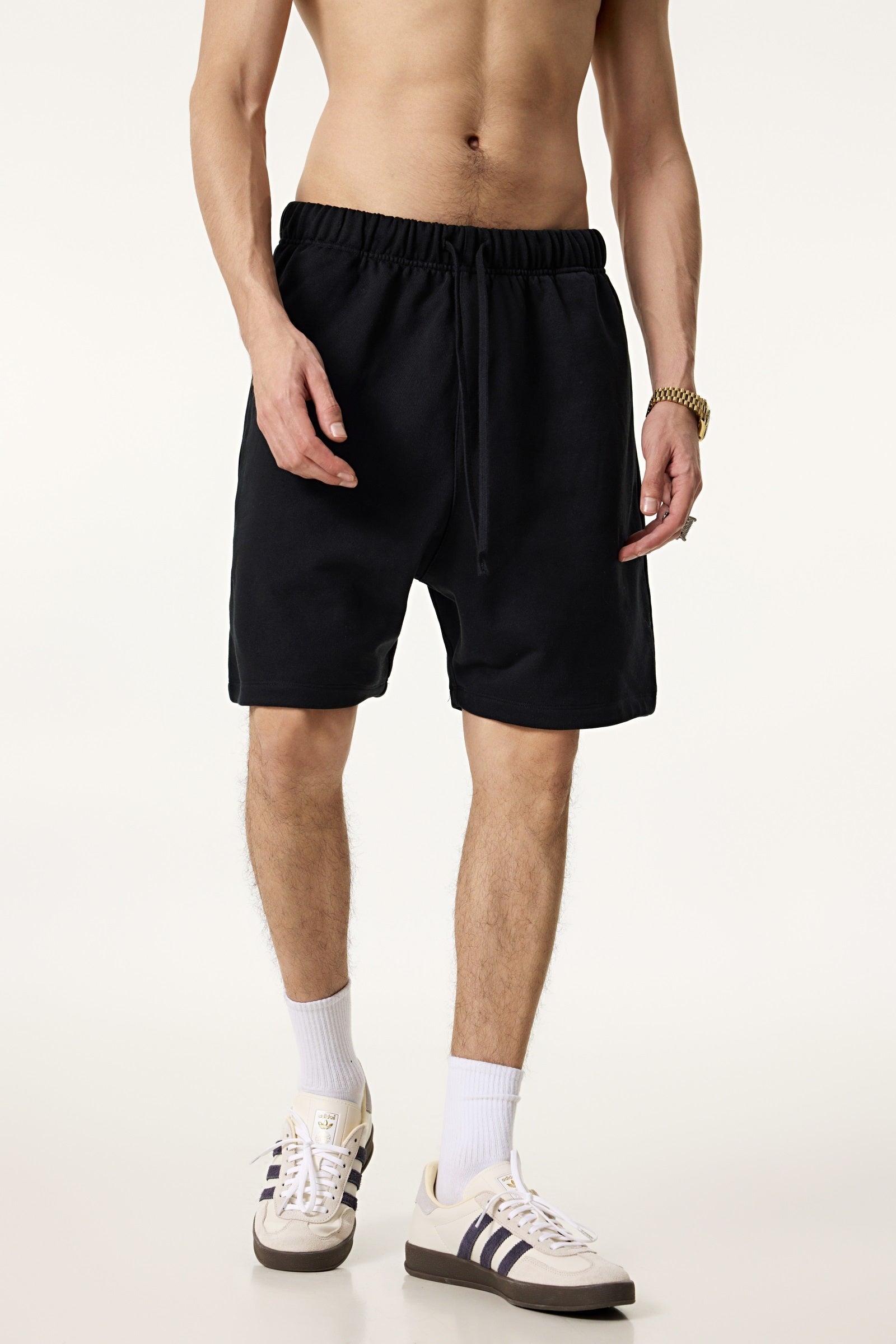 440GSM Men's Heavyweight Invisible-Zipper Shorts