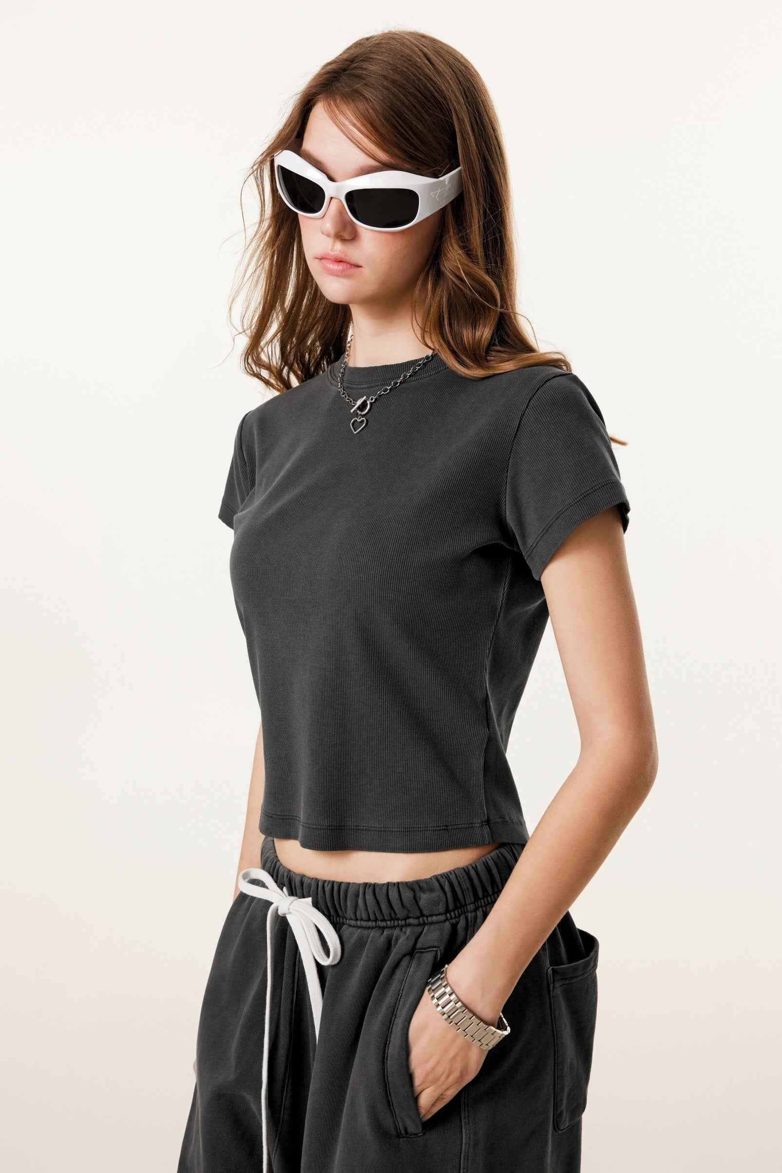 Women’s Figure-Flattering Straight Shoulder T-shirt